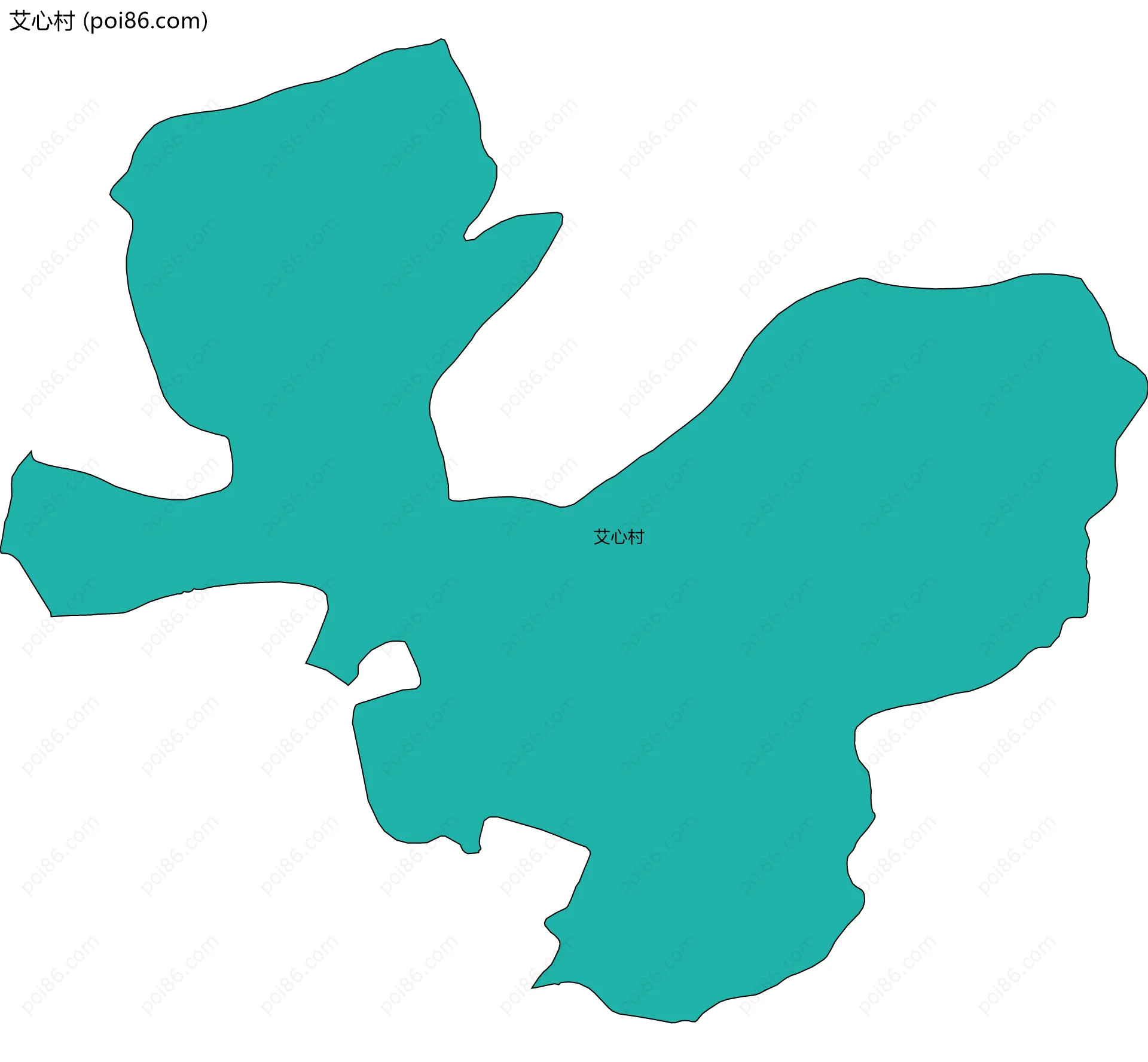 艾心村边界地图