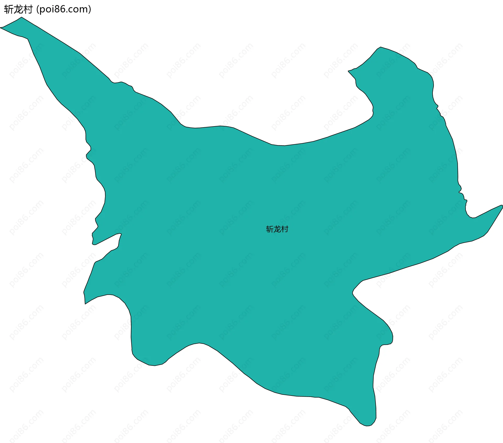 斩龙村边界地图