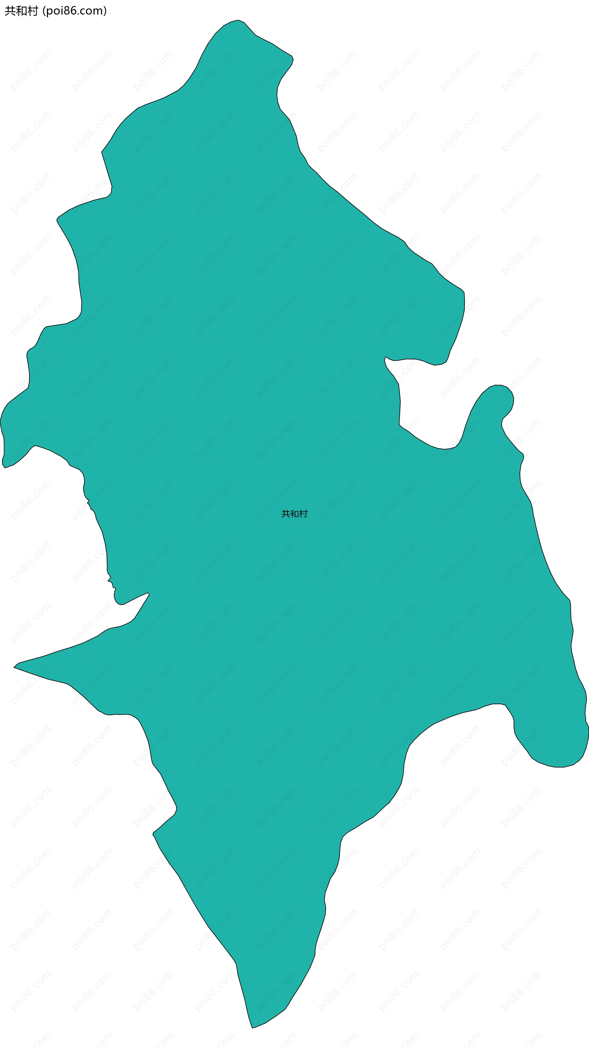 共和村边界地图