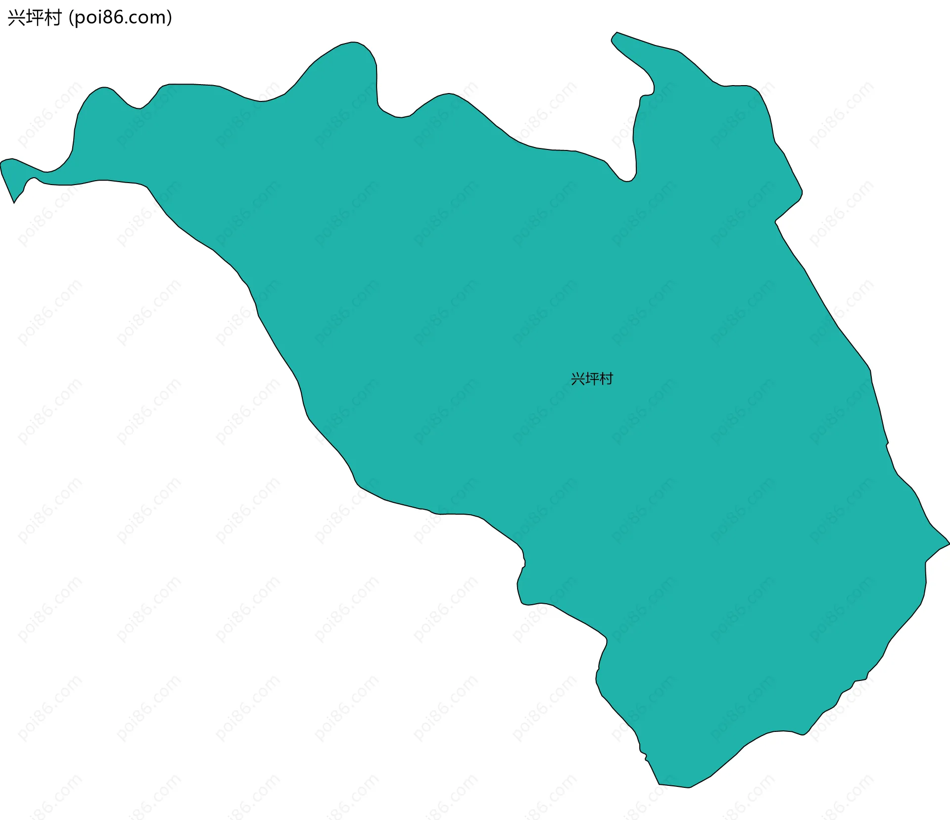 兴坪村边界地图