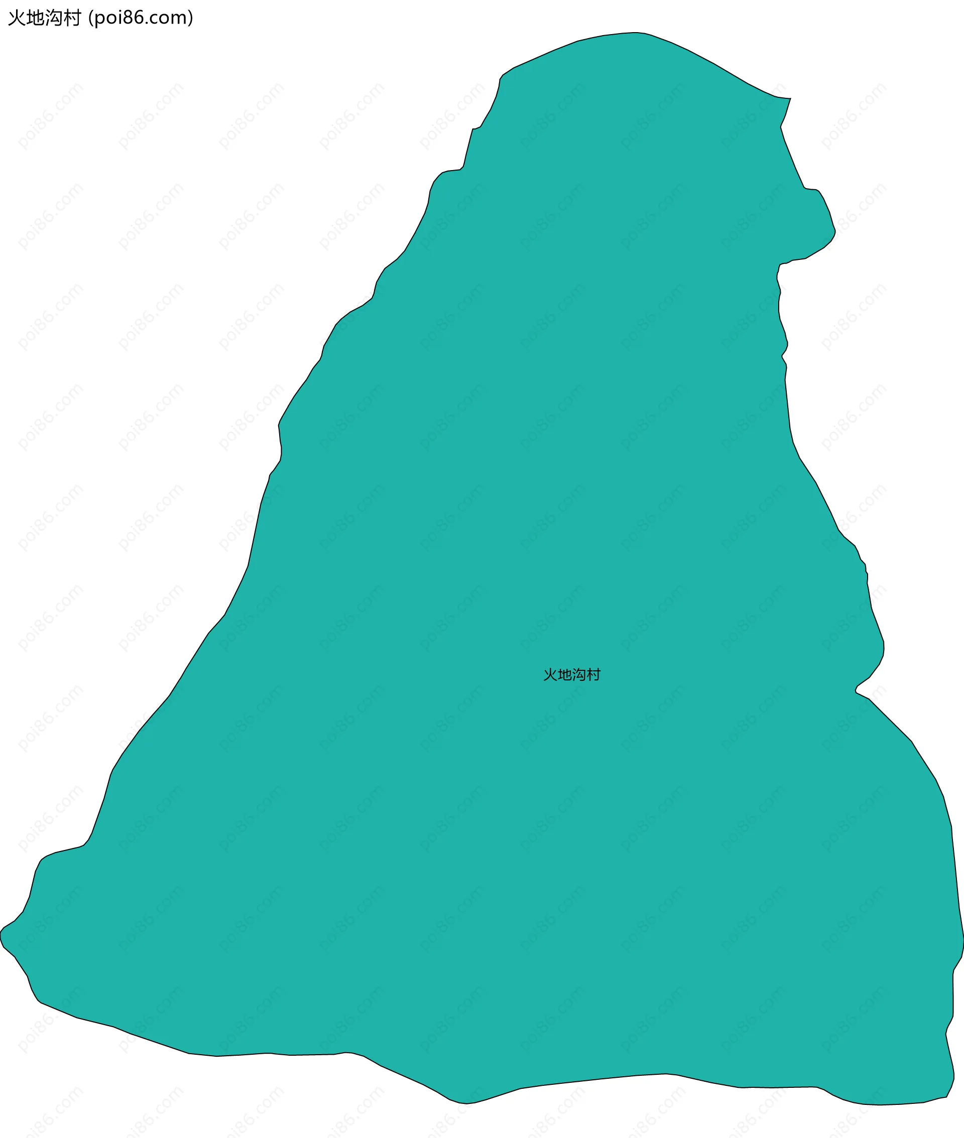 火地沟村边界地图