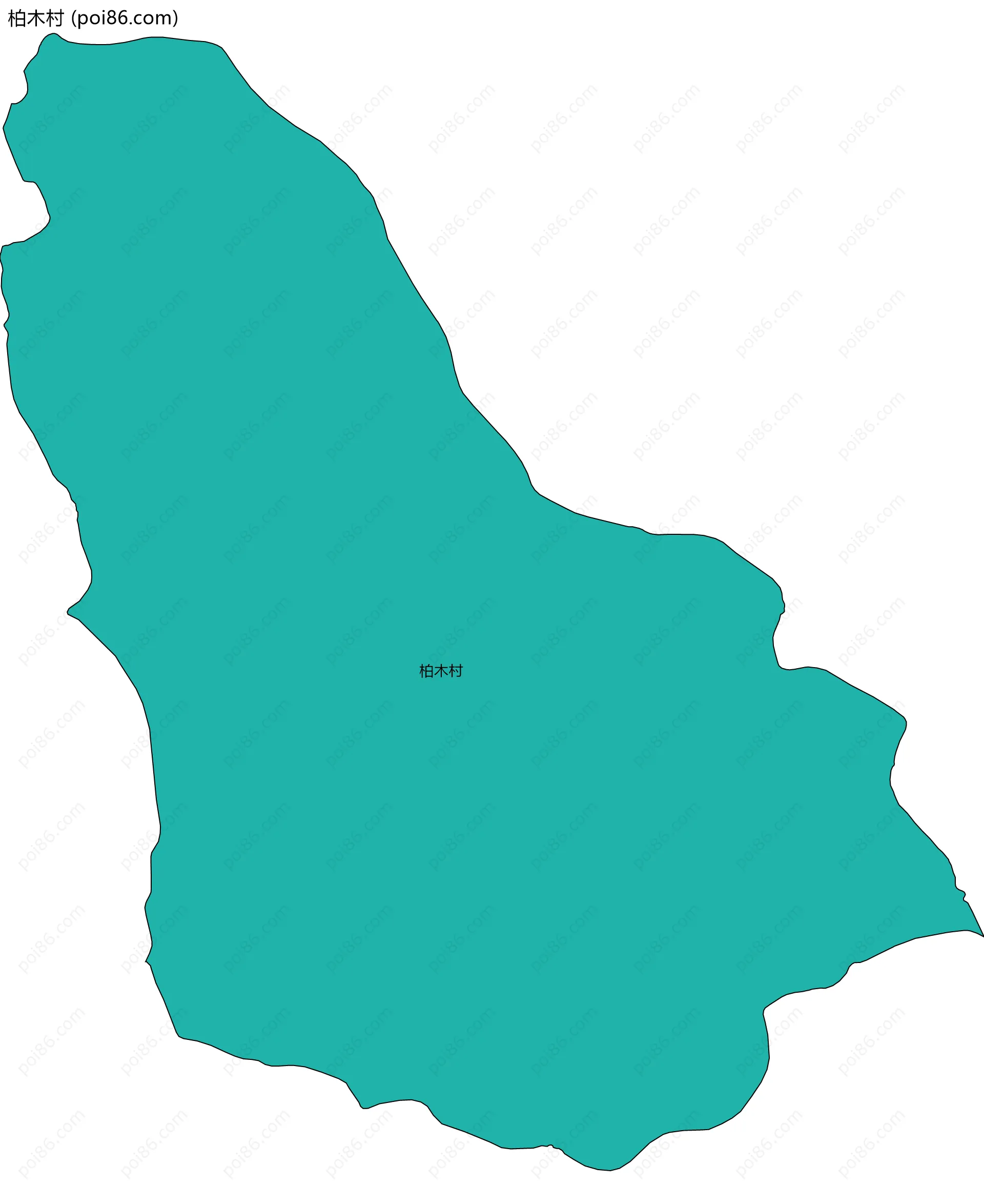柏木村边界地图