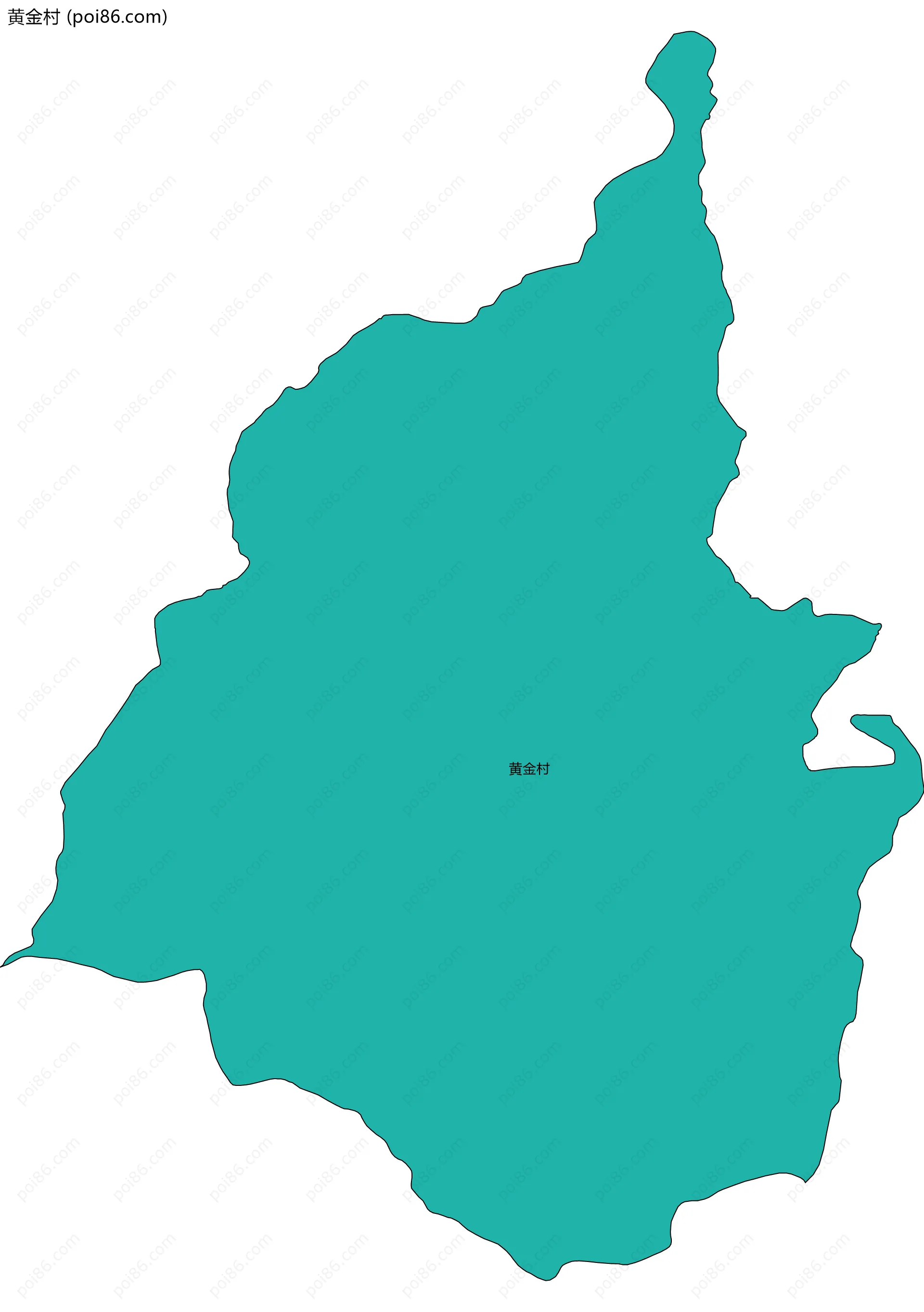 黄金村边界地图