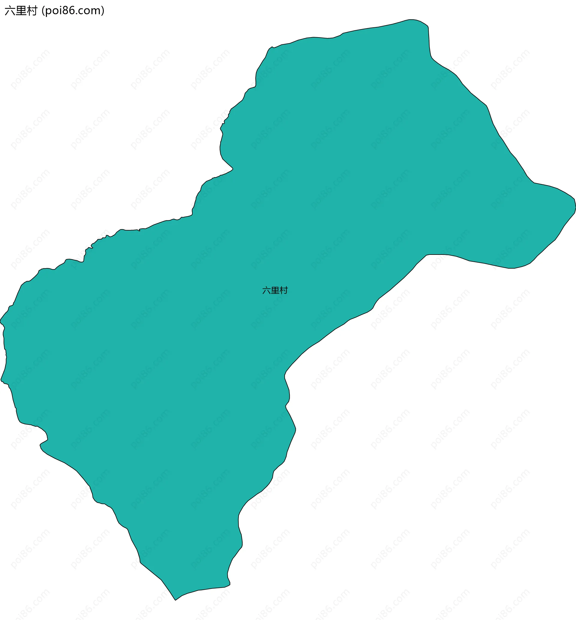 六里村边界地图