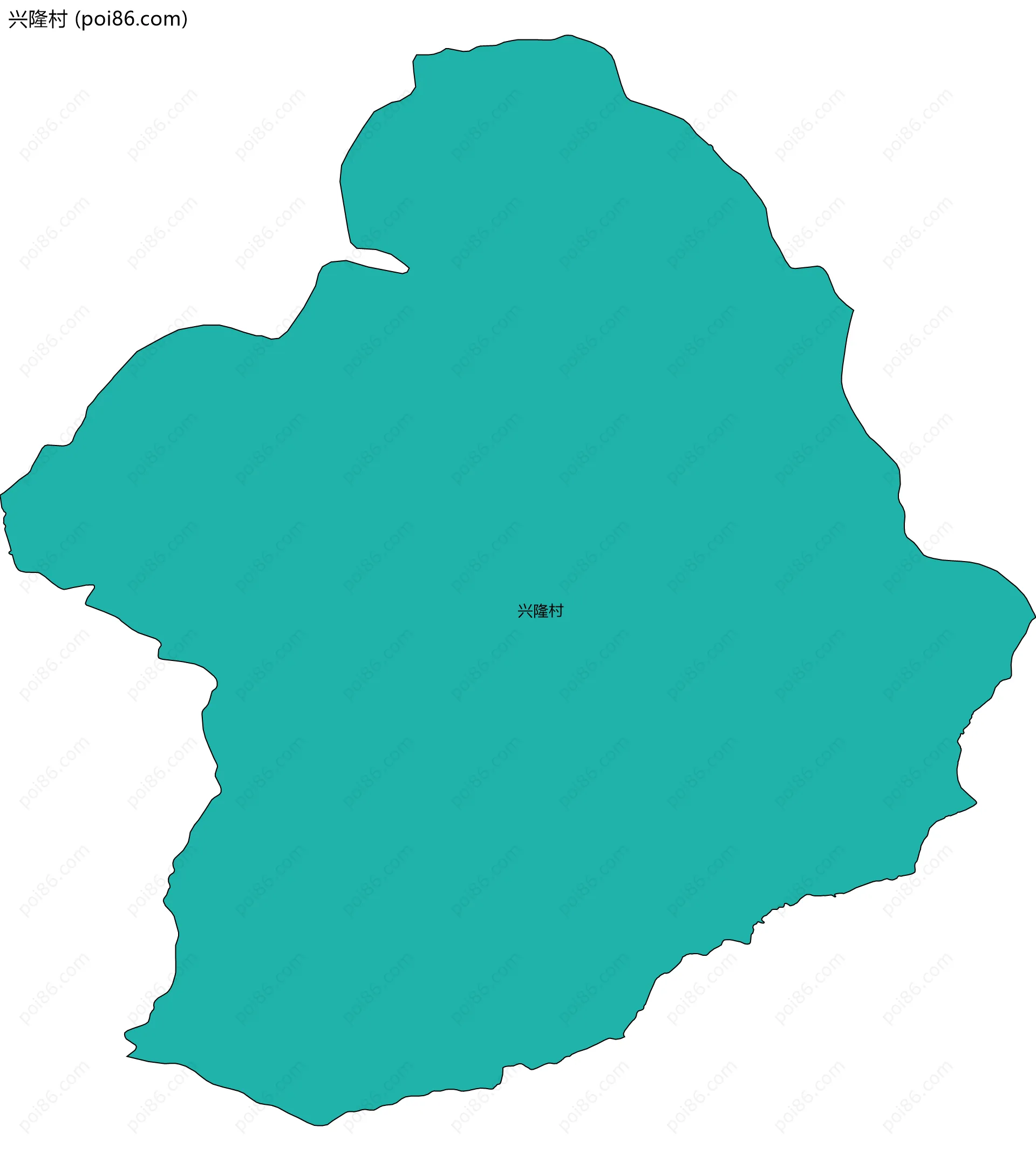 兴隆村边界地图