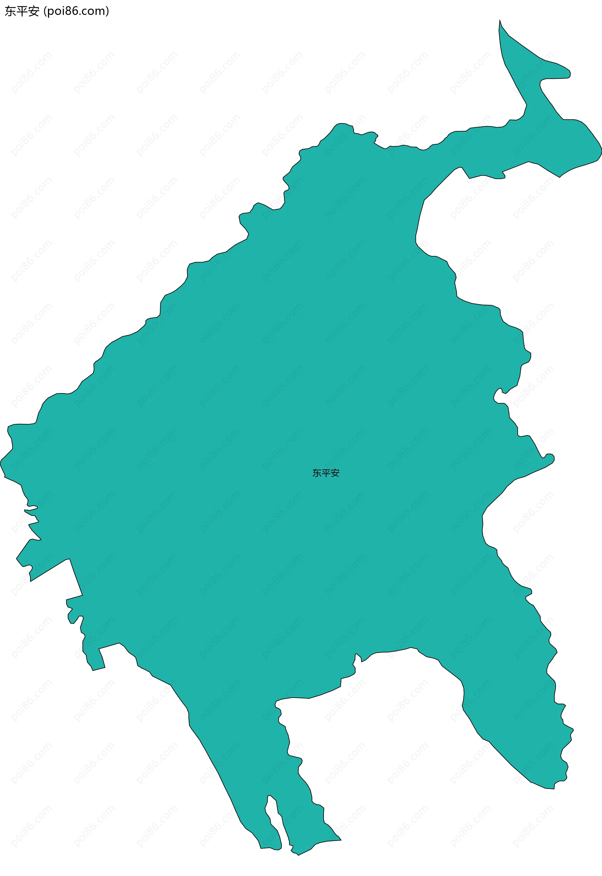 东平安边界地图