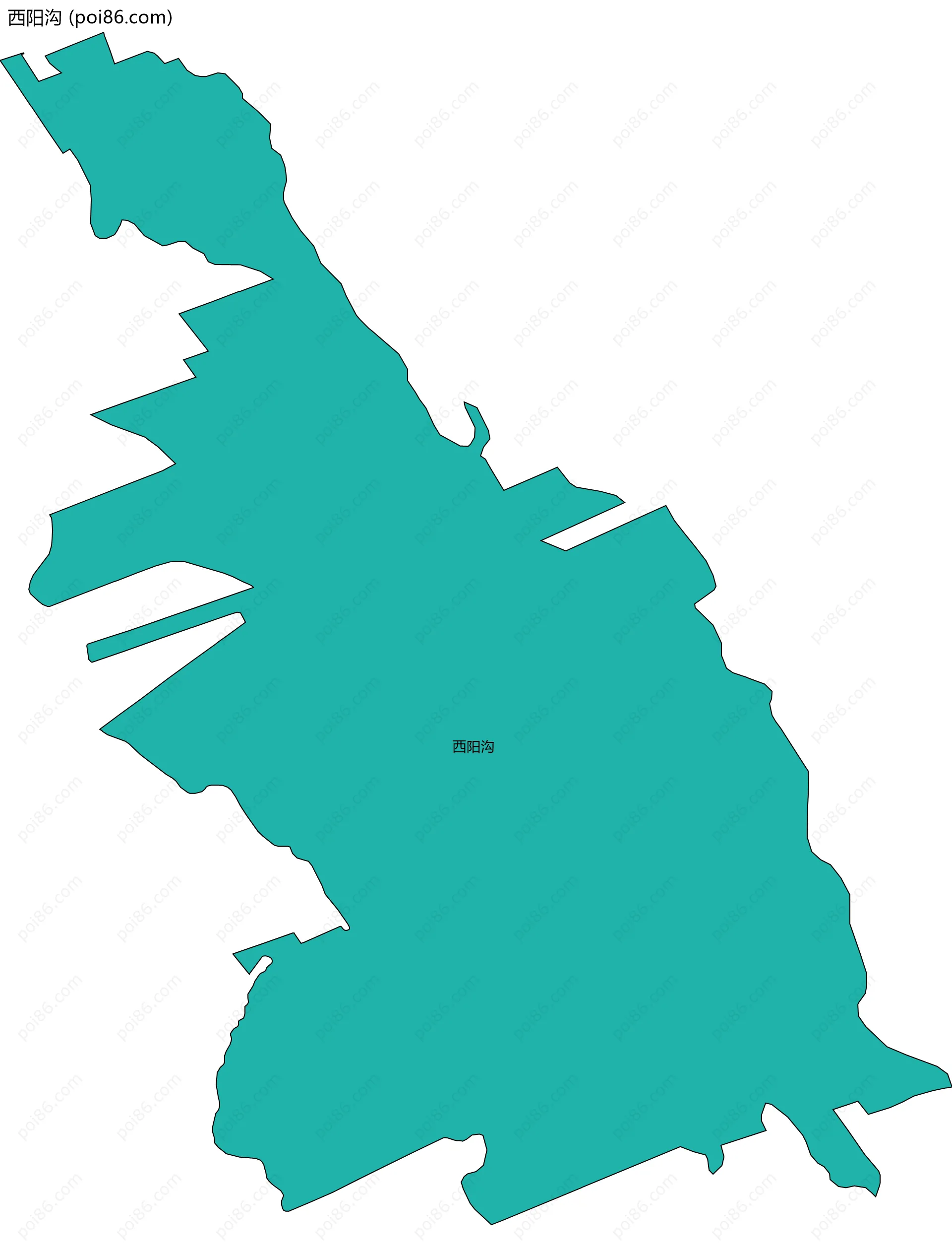 西阳沟边界地图