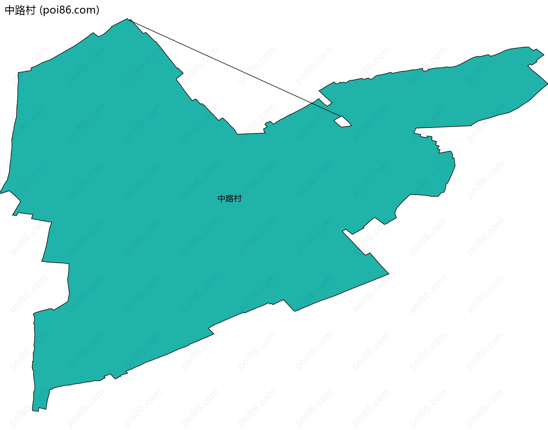 中路村边界地图