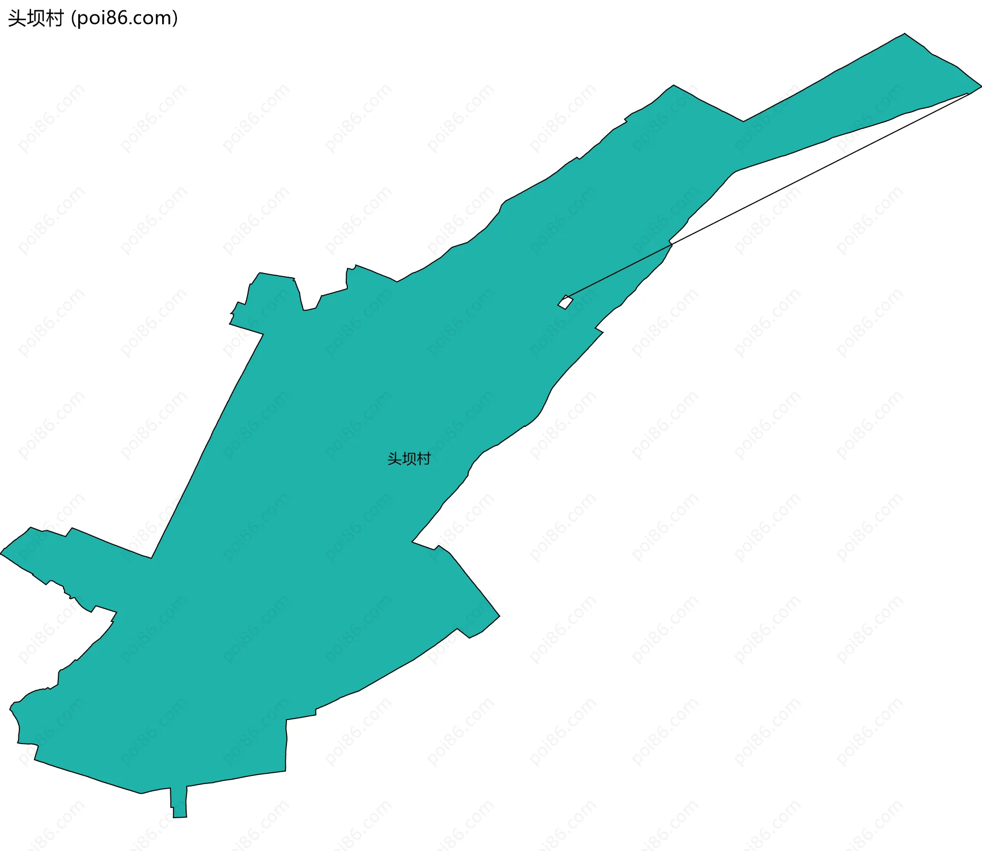 头坝村边界地图