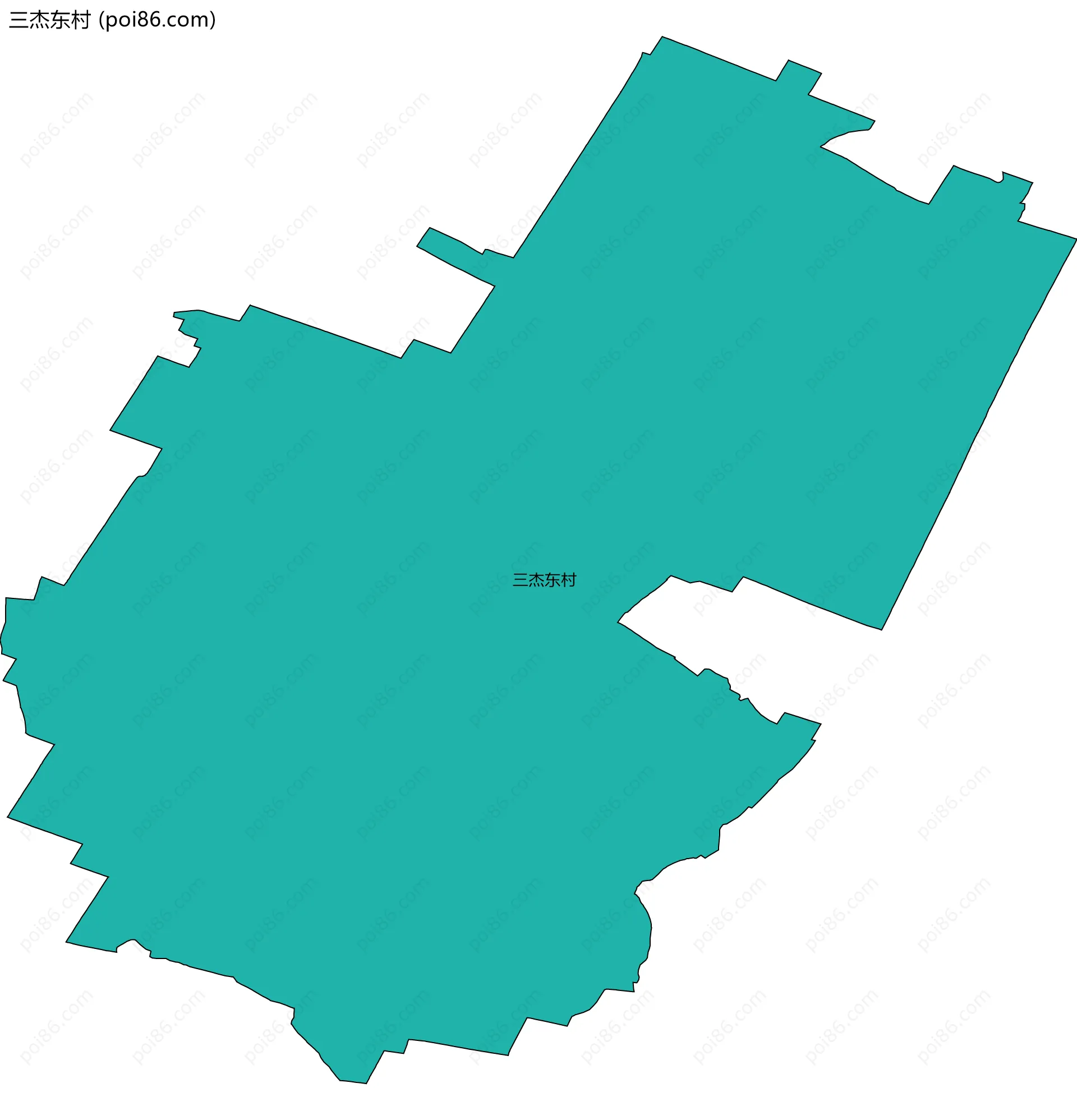 三杰东村边界地图