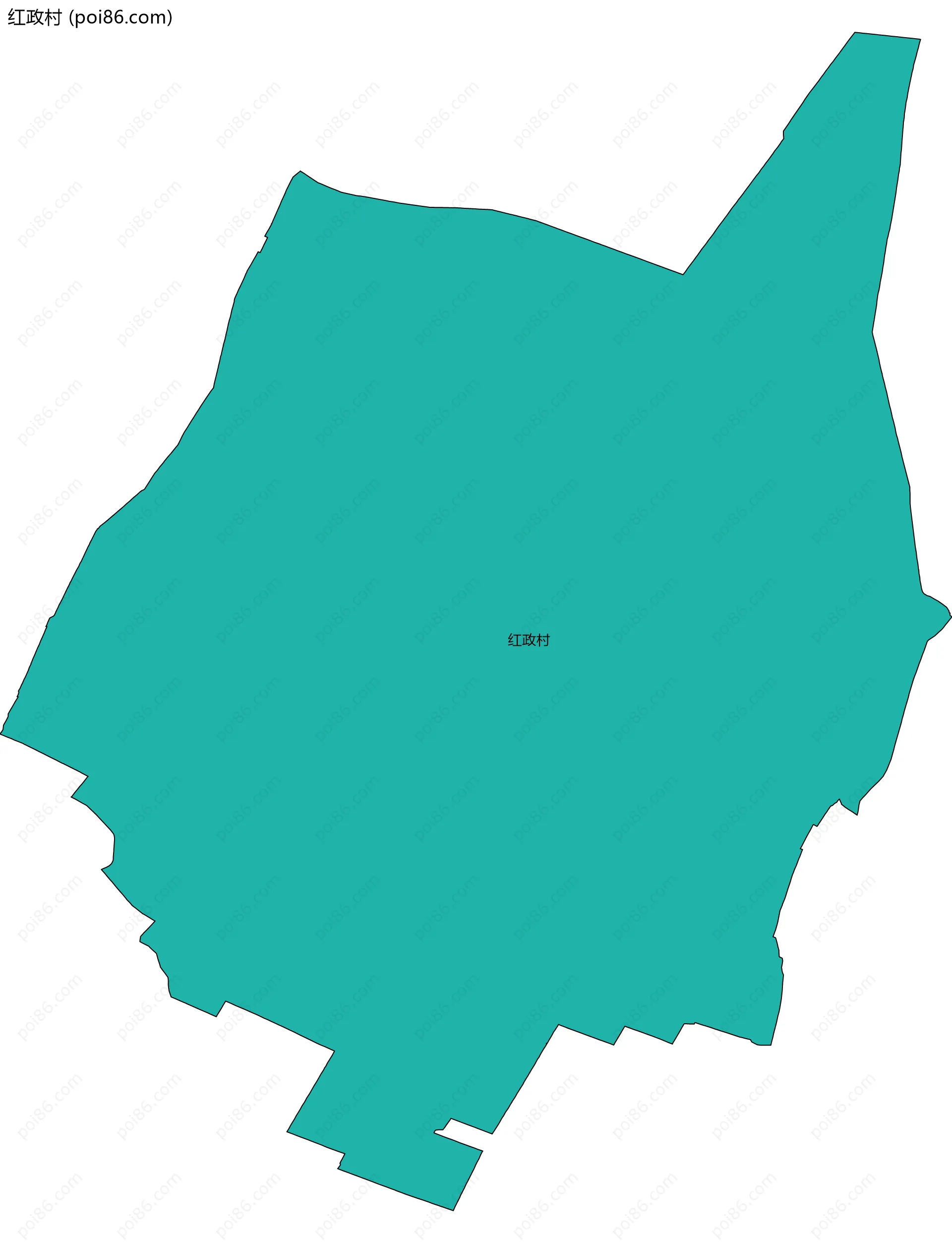 红政村边界地图
