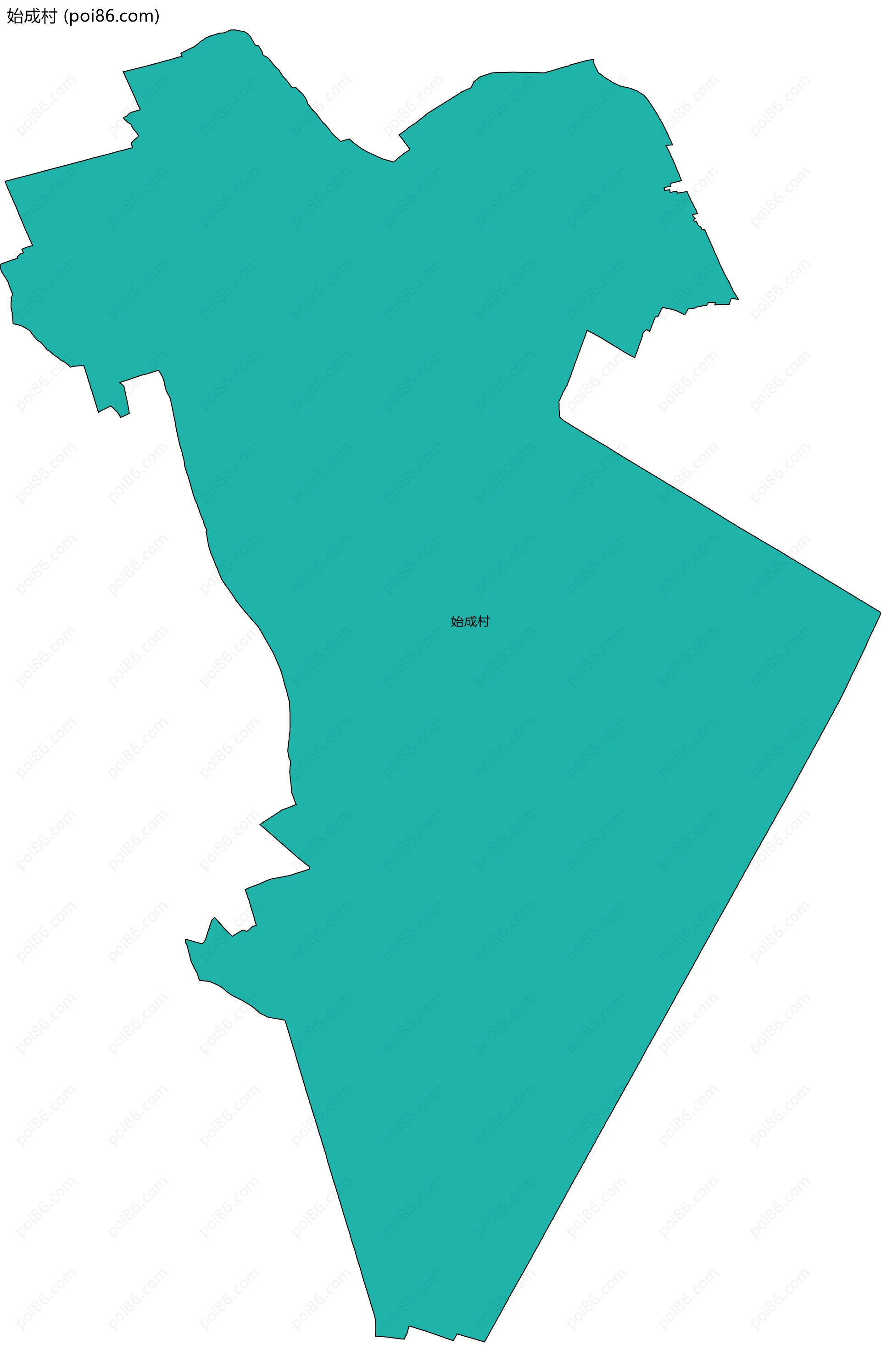 始成村边界地图