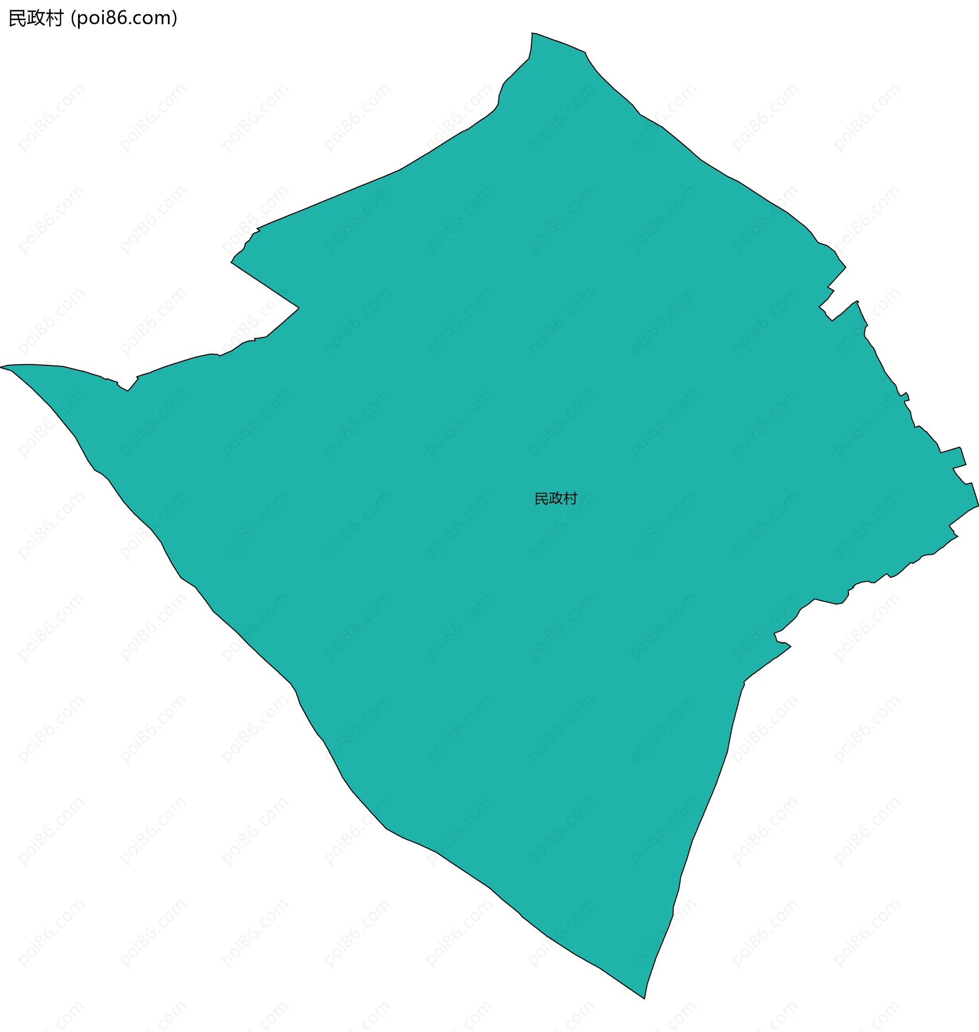民政村边界地图