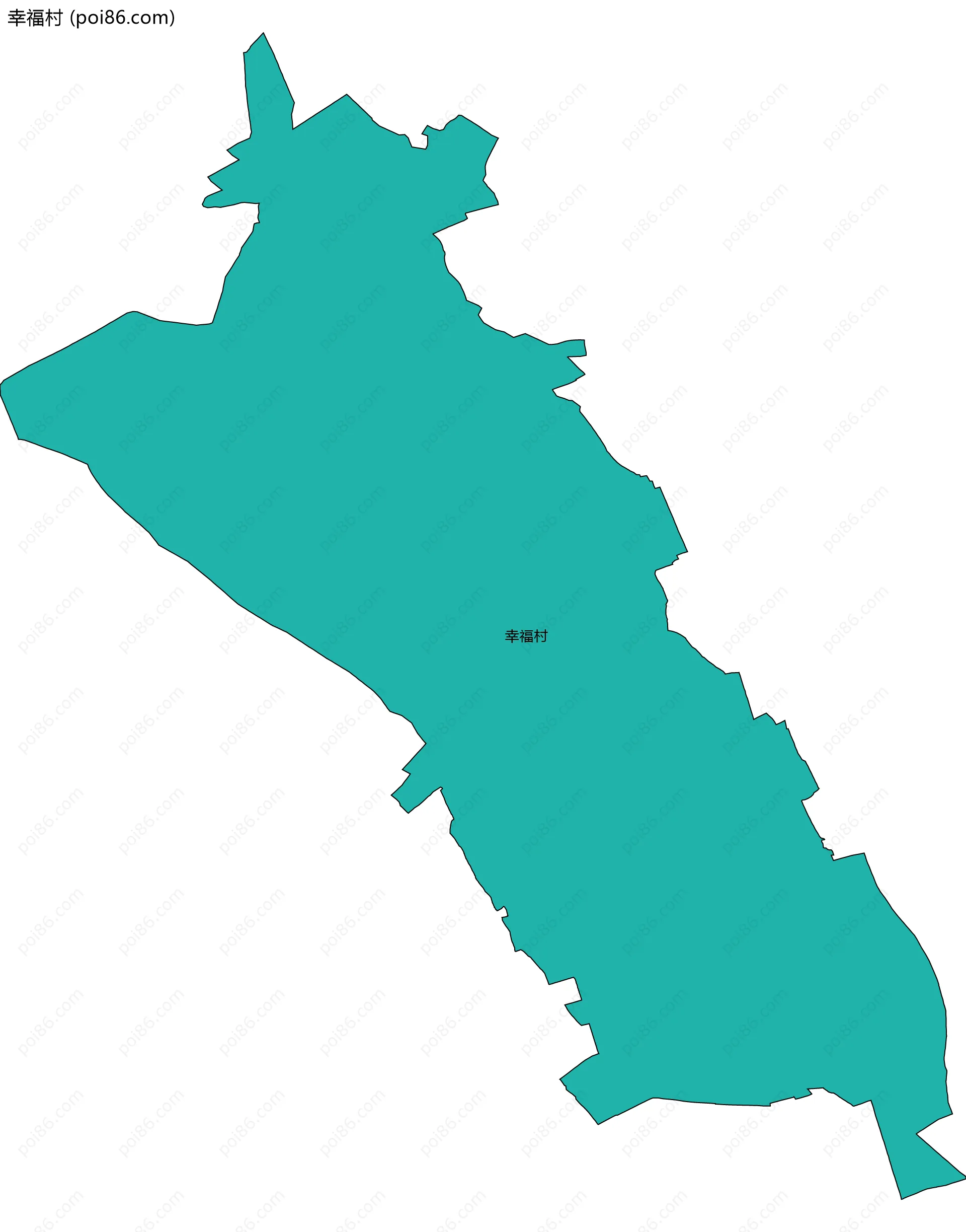 幸福村边界地图