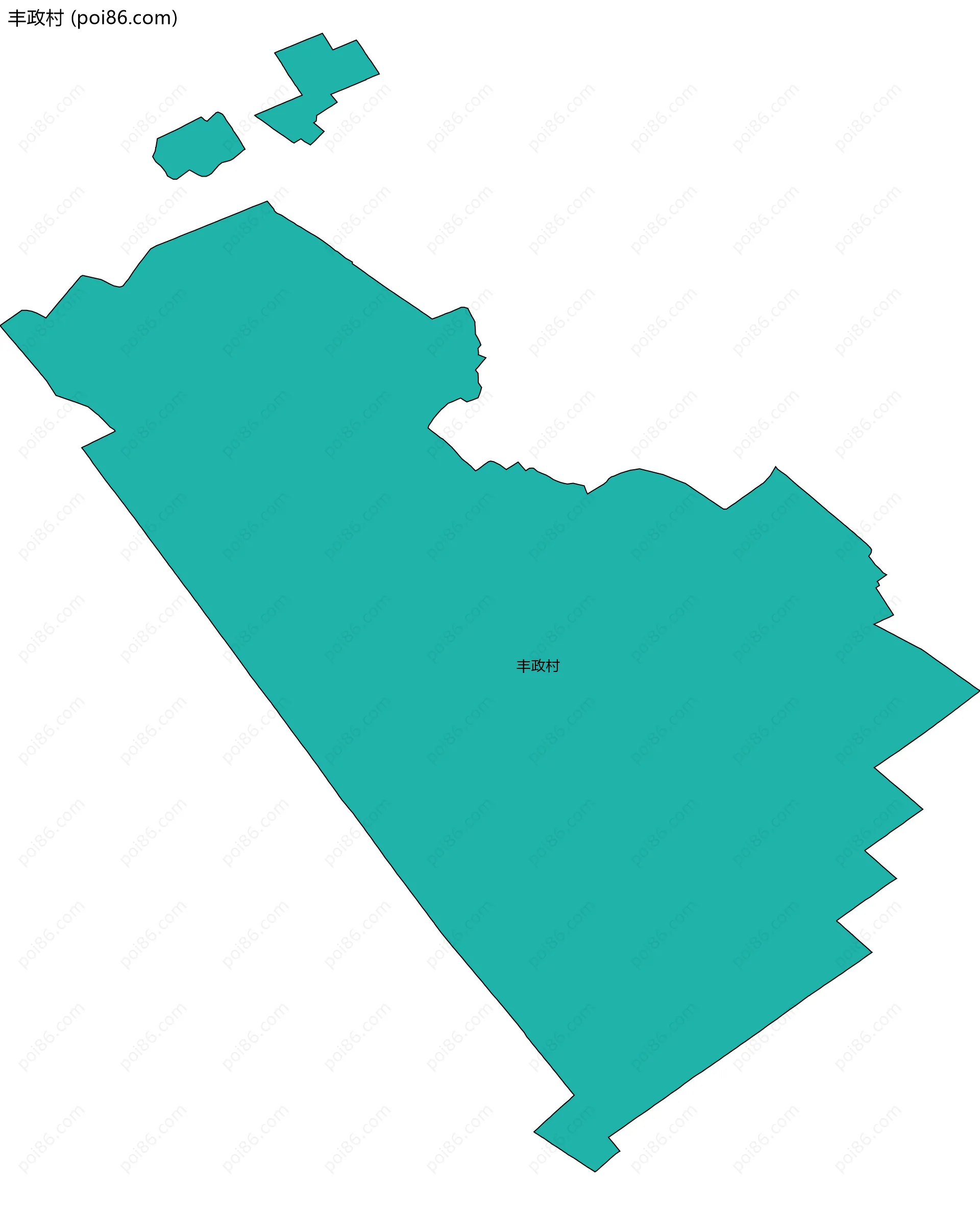 丰政村边界地图