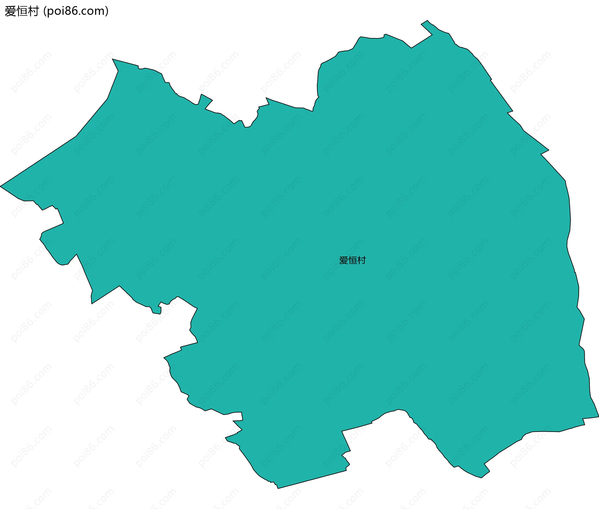 爱恒村边界地图