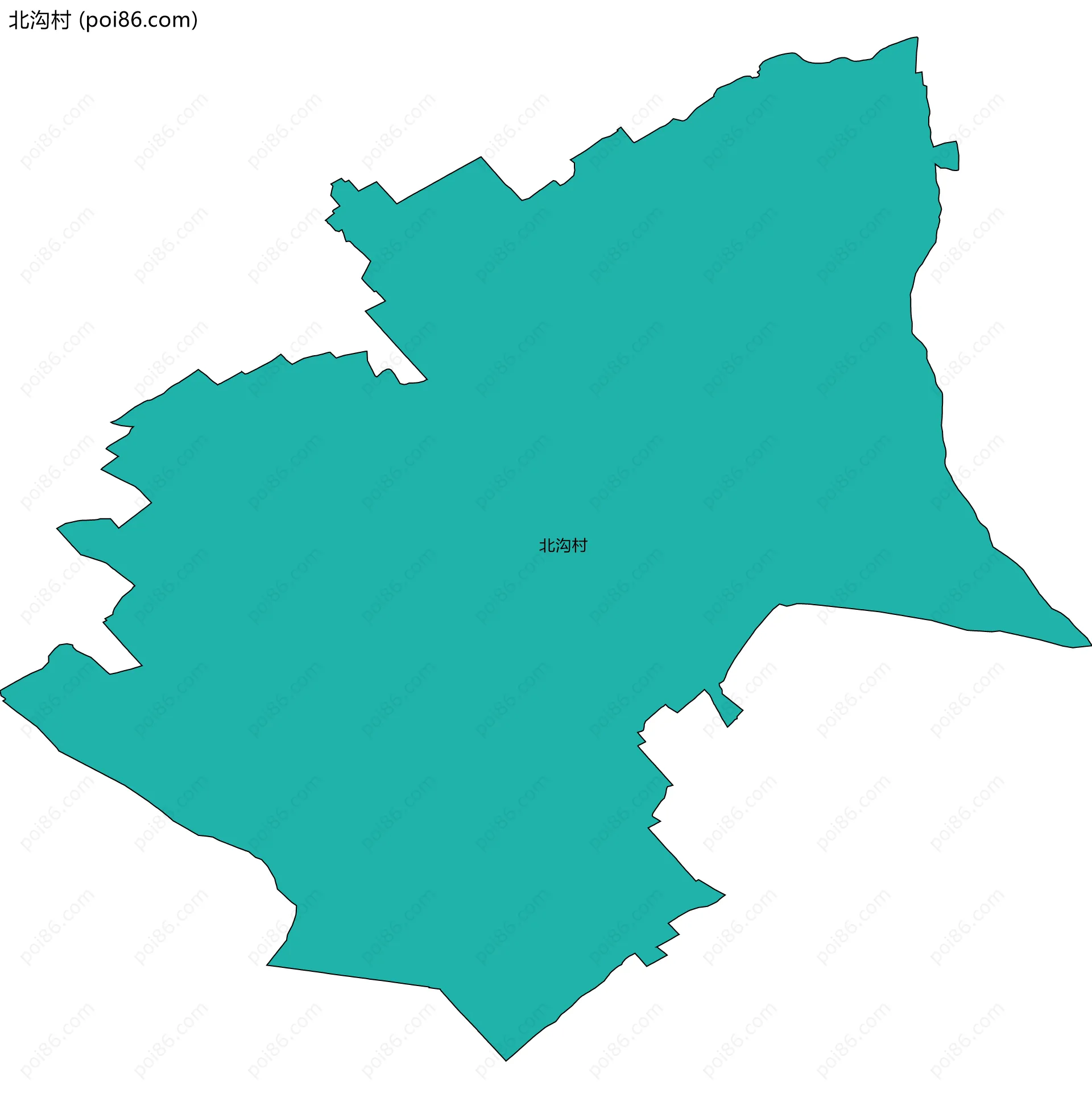 北沟村边界地图