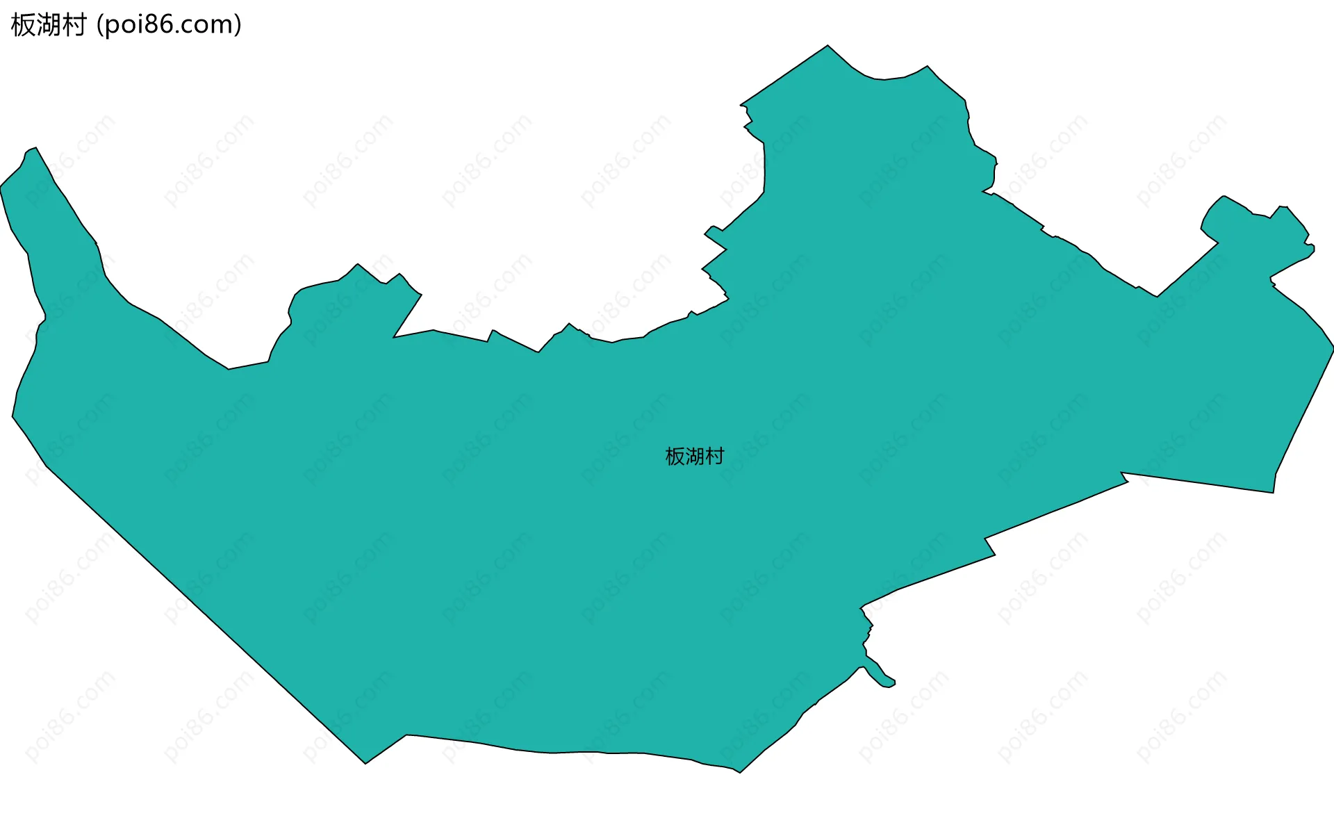 板湖村边界地图