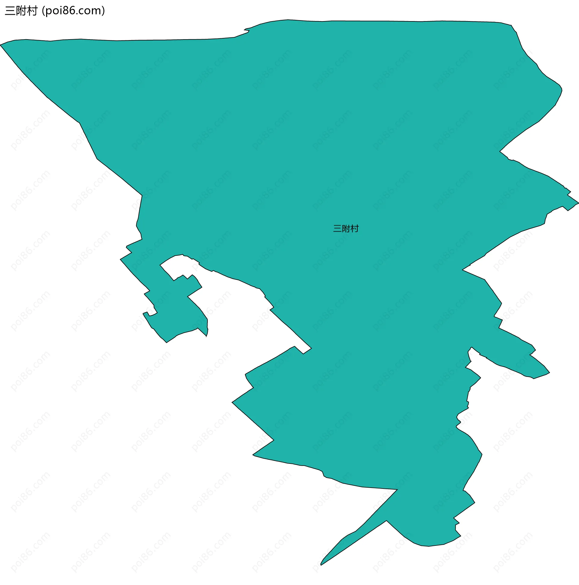 三附村边界地图