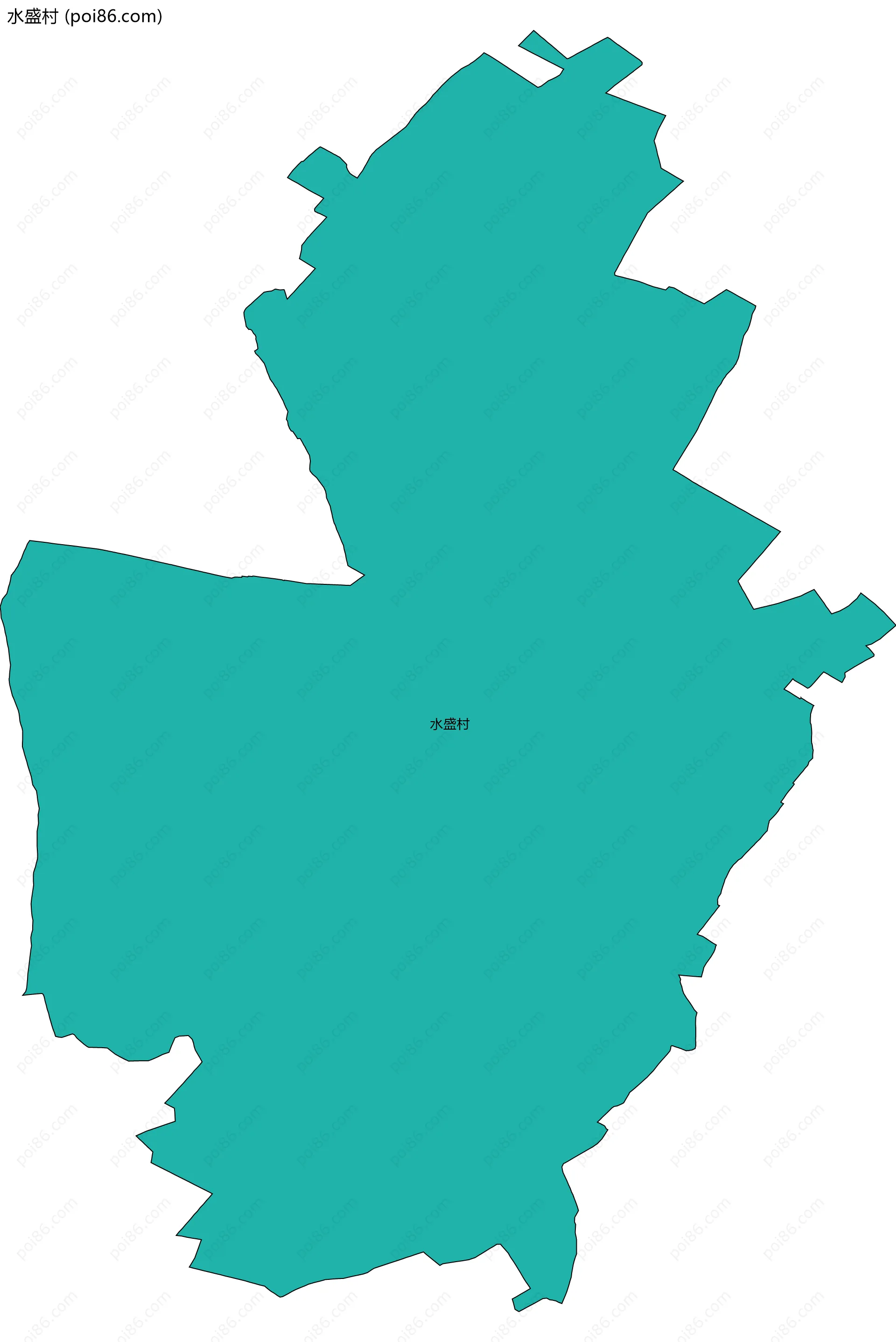 水盛村边界地图