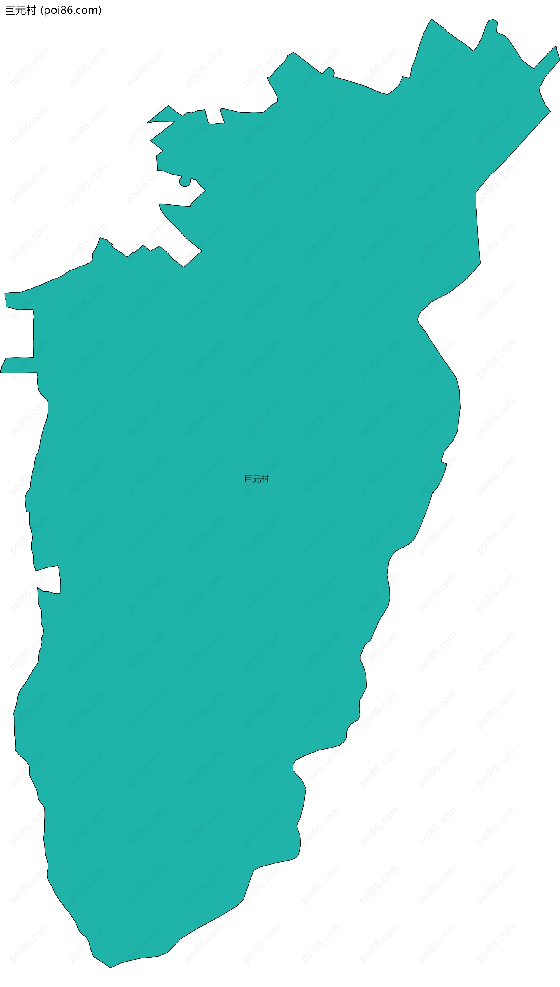 巨元村边界地图