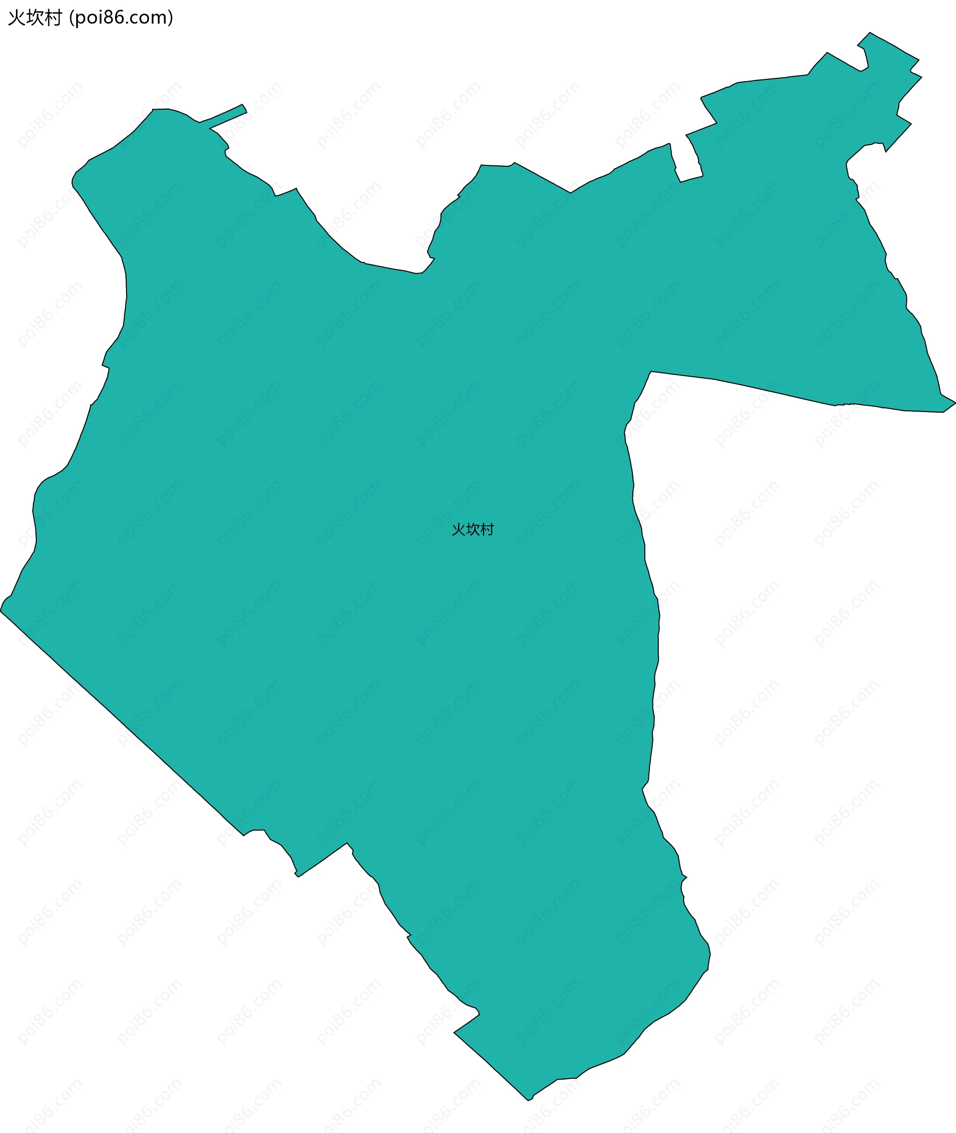 火坎村边界地图