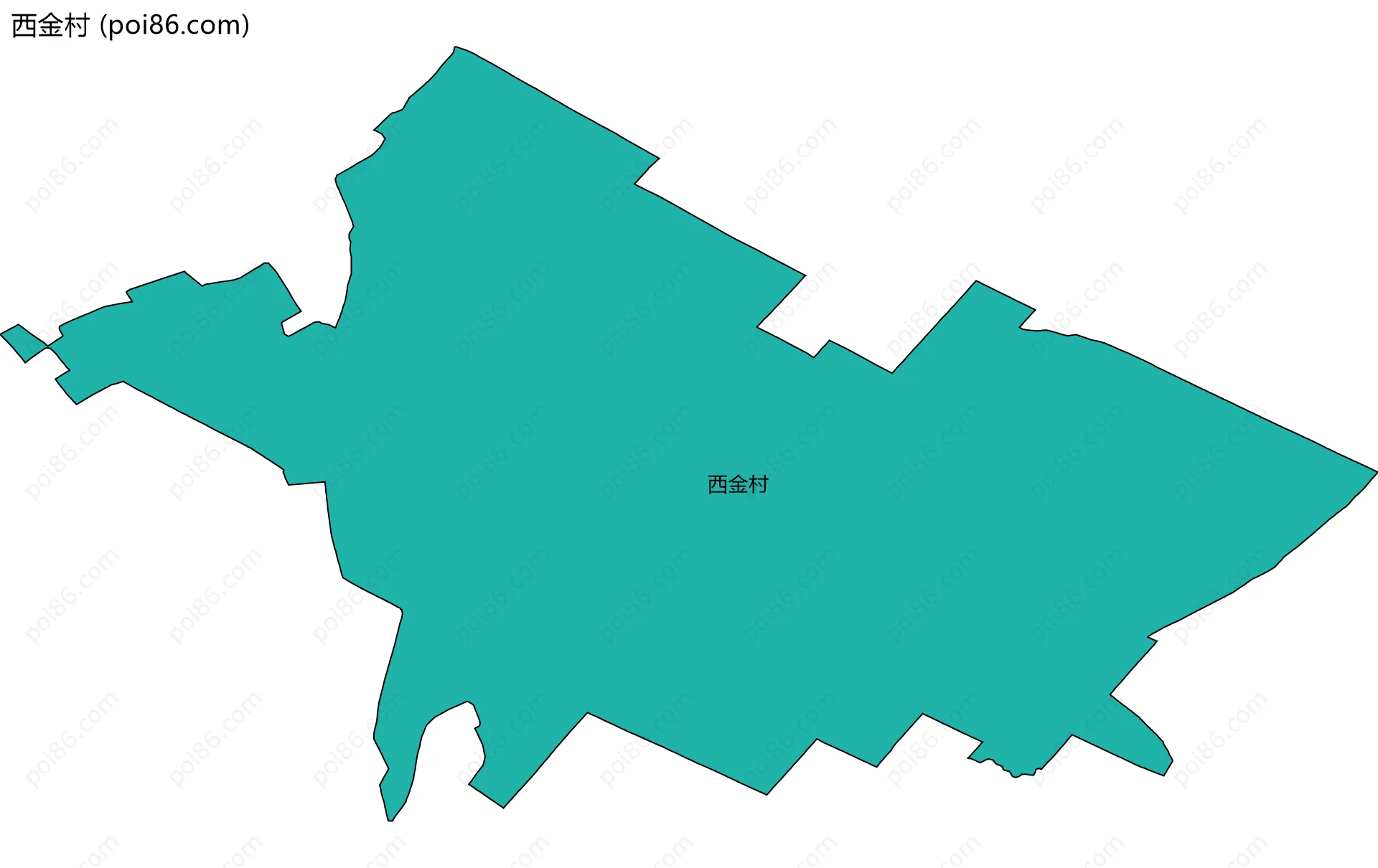 西金村边界地图