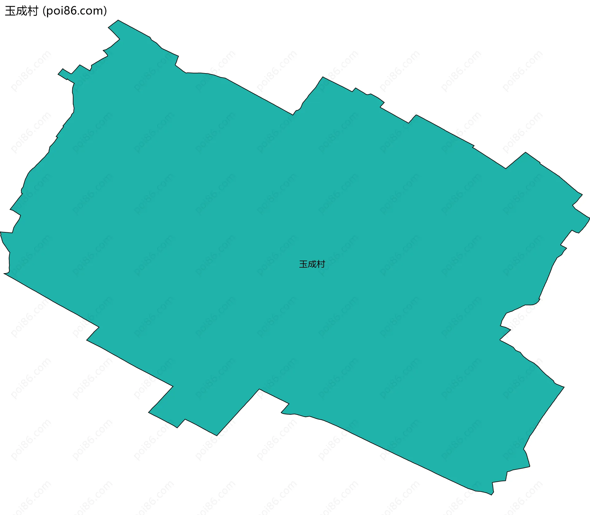 玉成村边界地图
