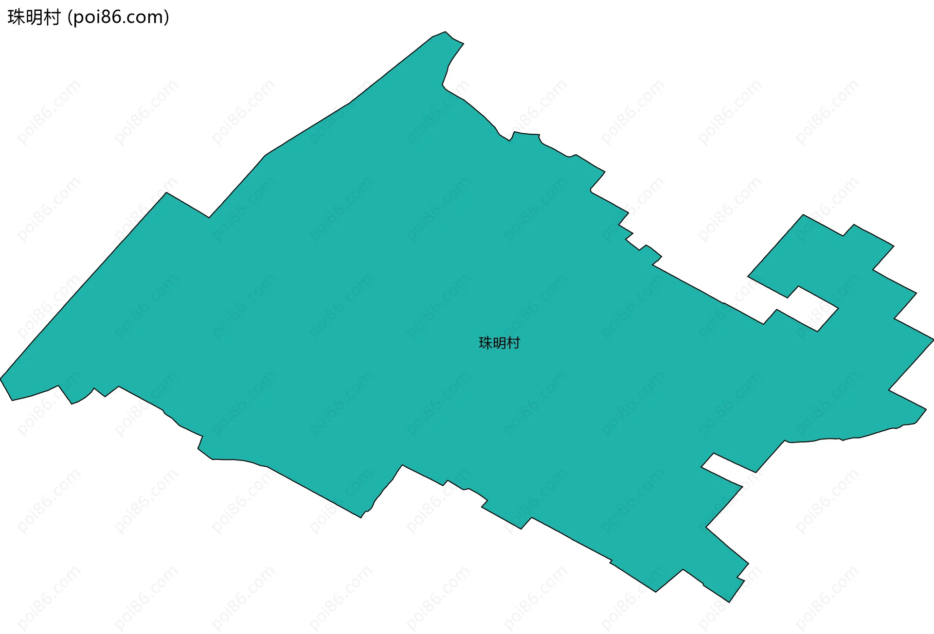珠明村边界地图