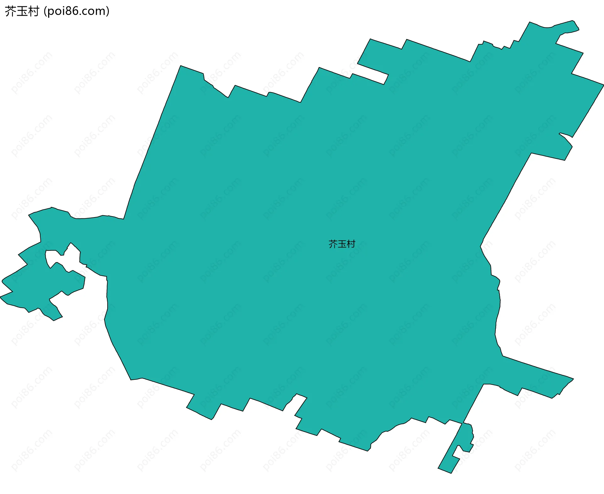 芥玉村边界地图