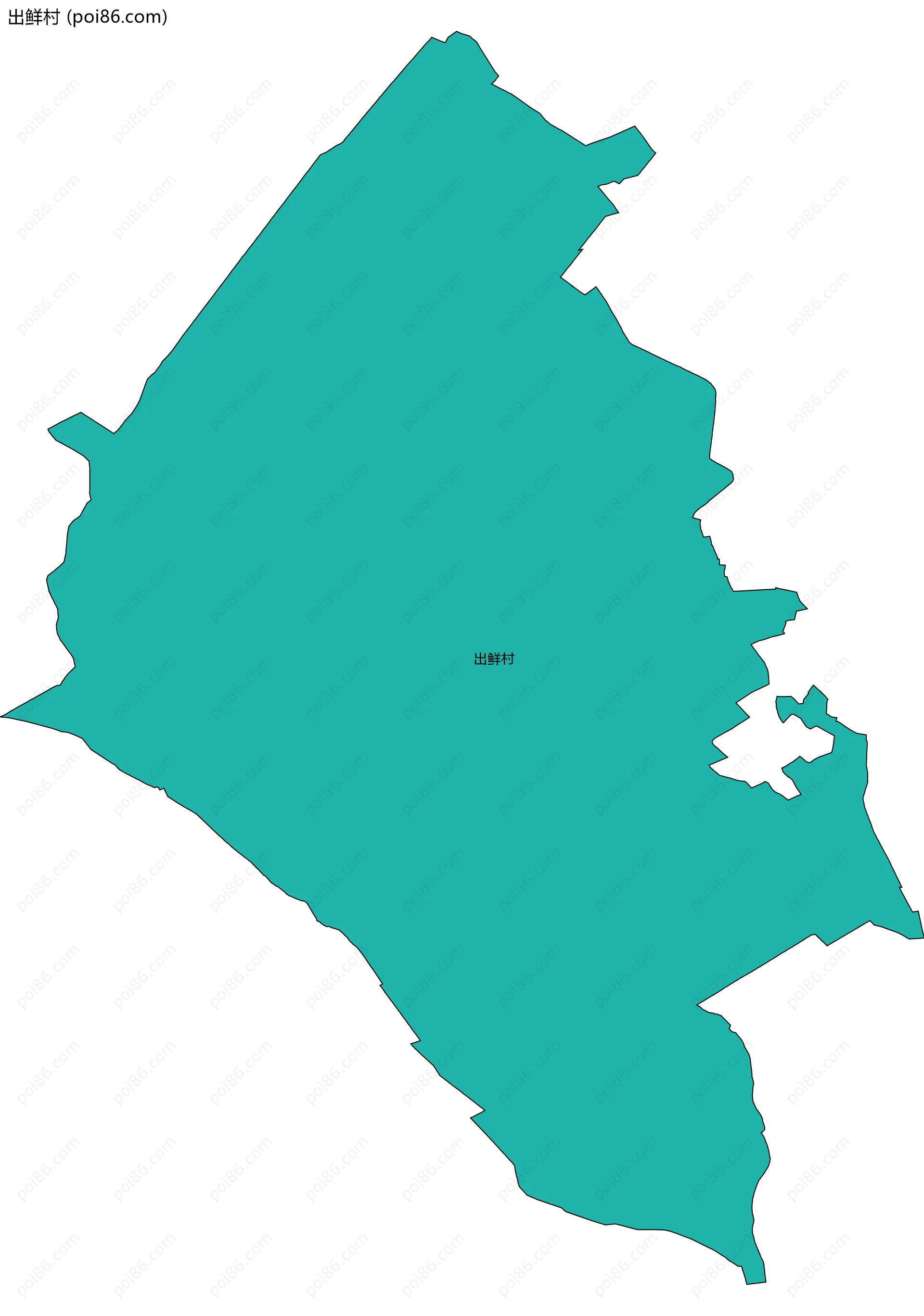 出鲜村边界地图
