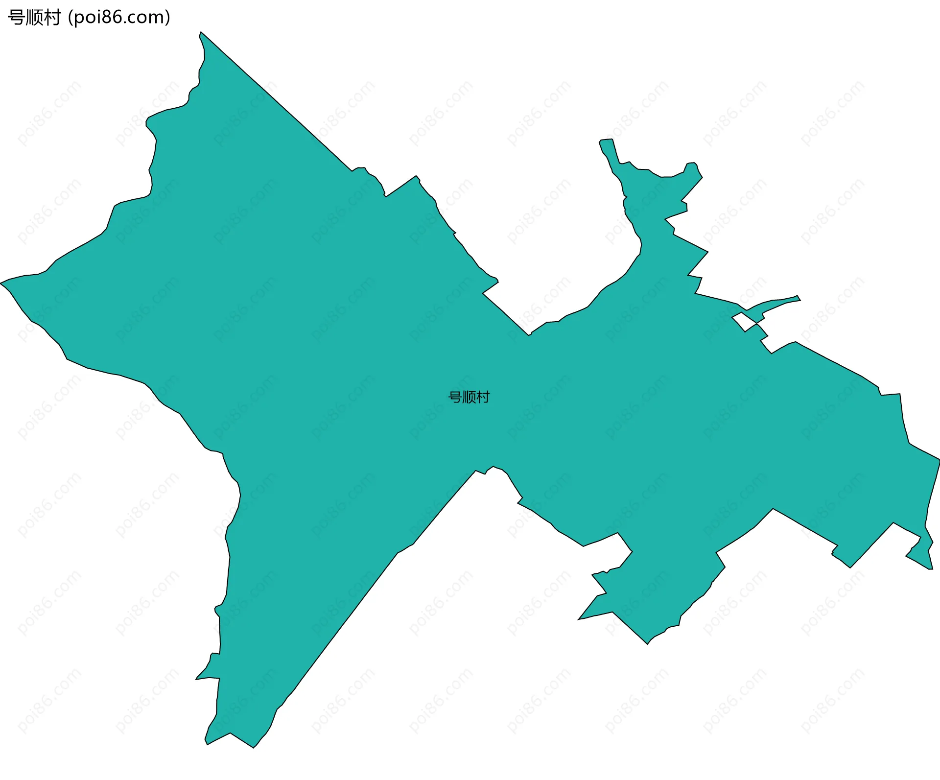 号顺村边界地图