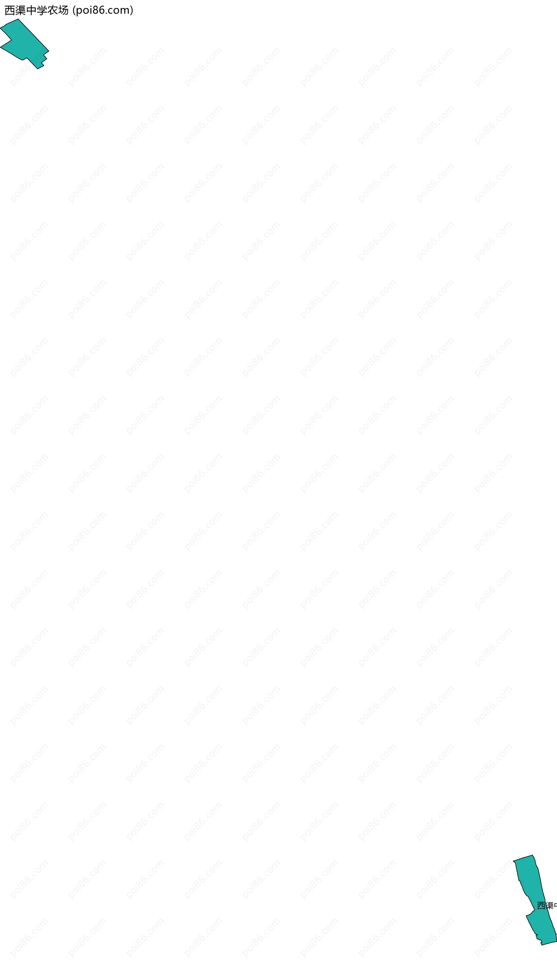 西渠中学农场边界地图