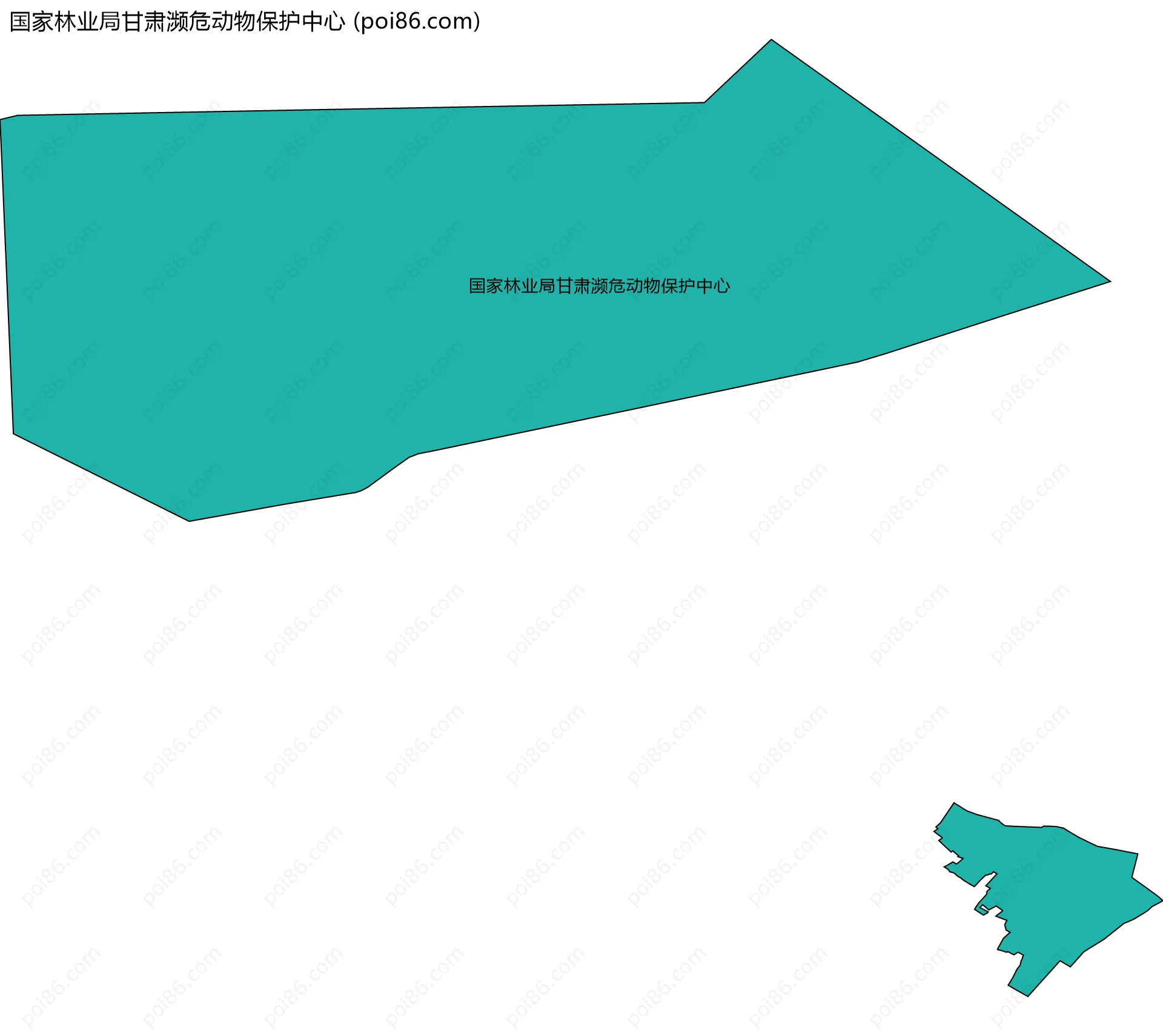 国家林业局甘肃濒危动物保护中心边界地图