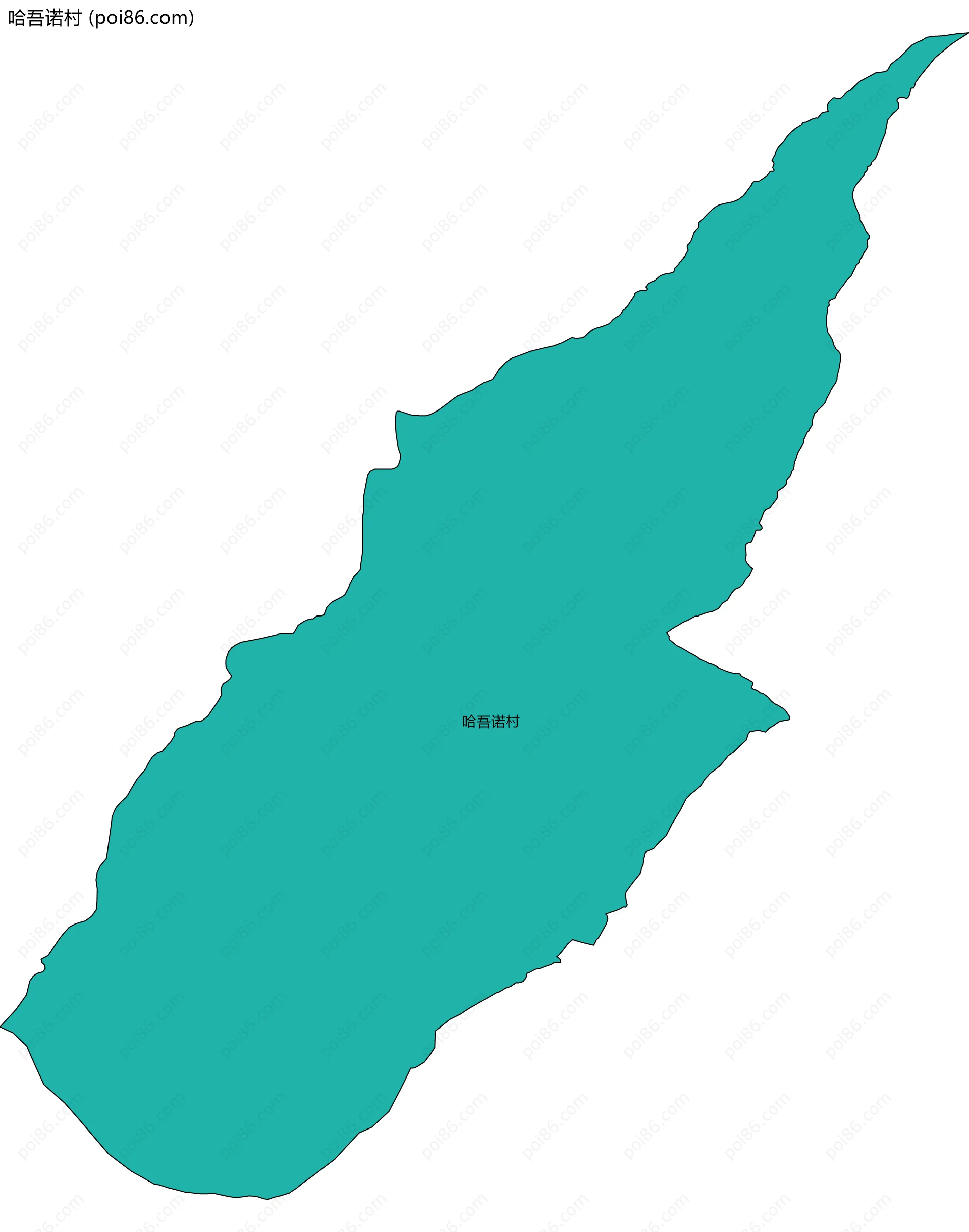 哈吾诺村边界地图