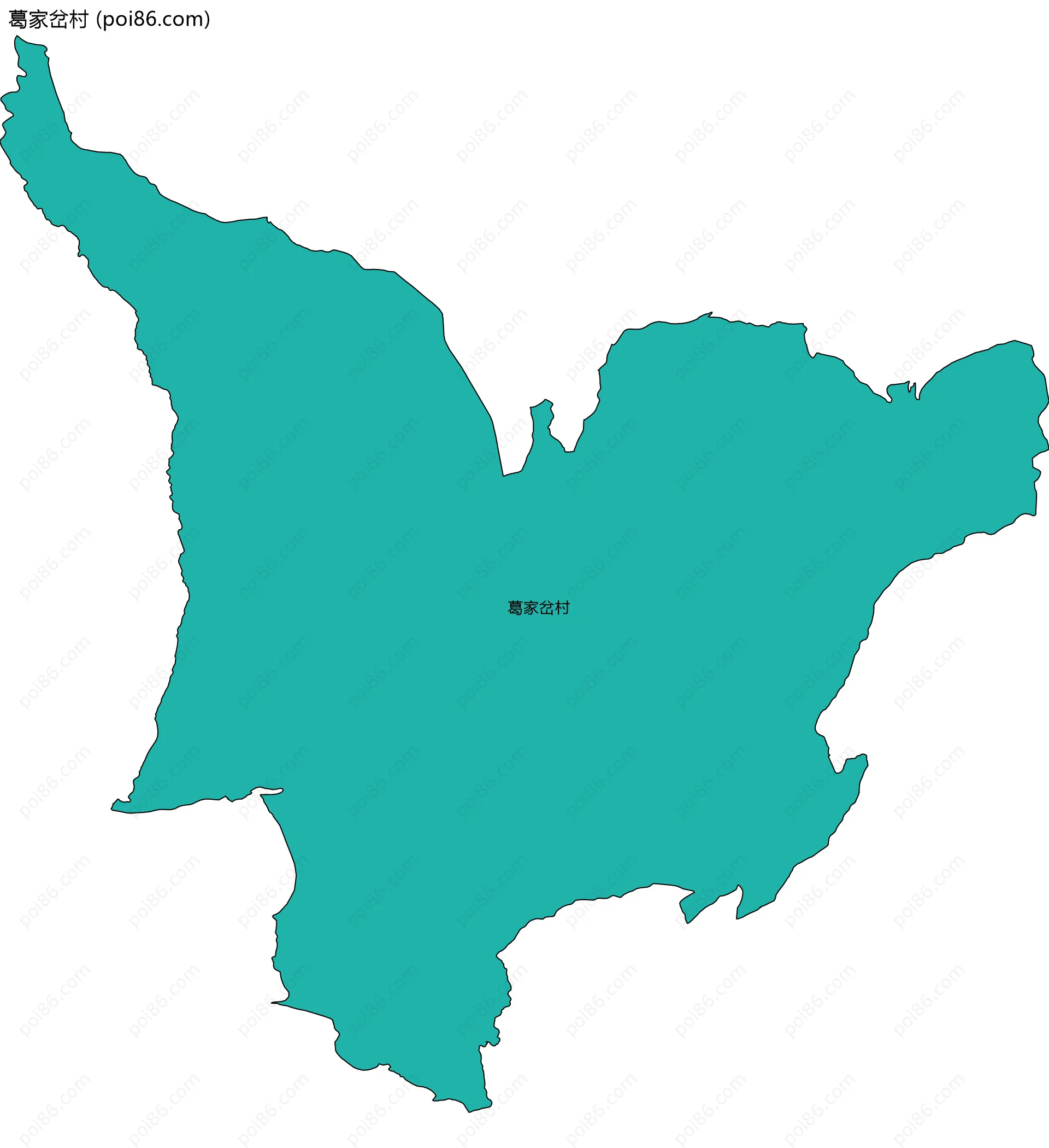 葛家岔村边界地图