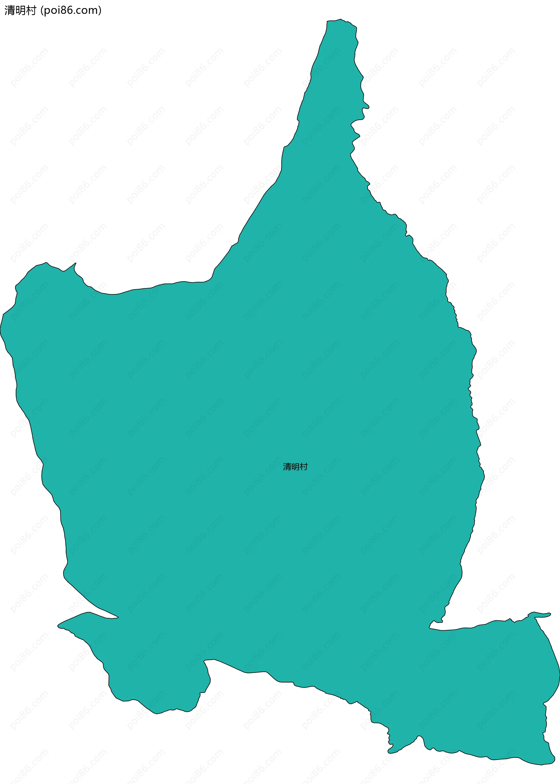 清明村边界地图