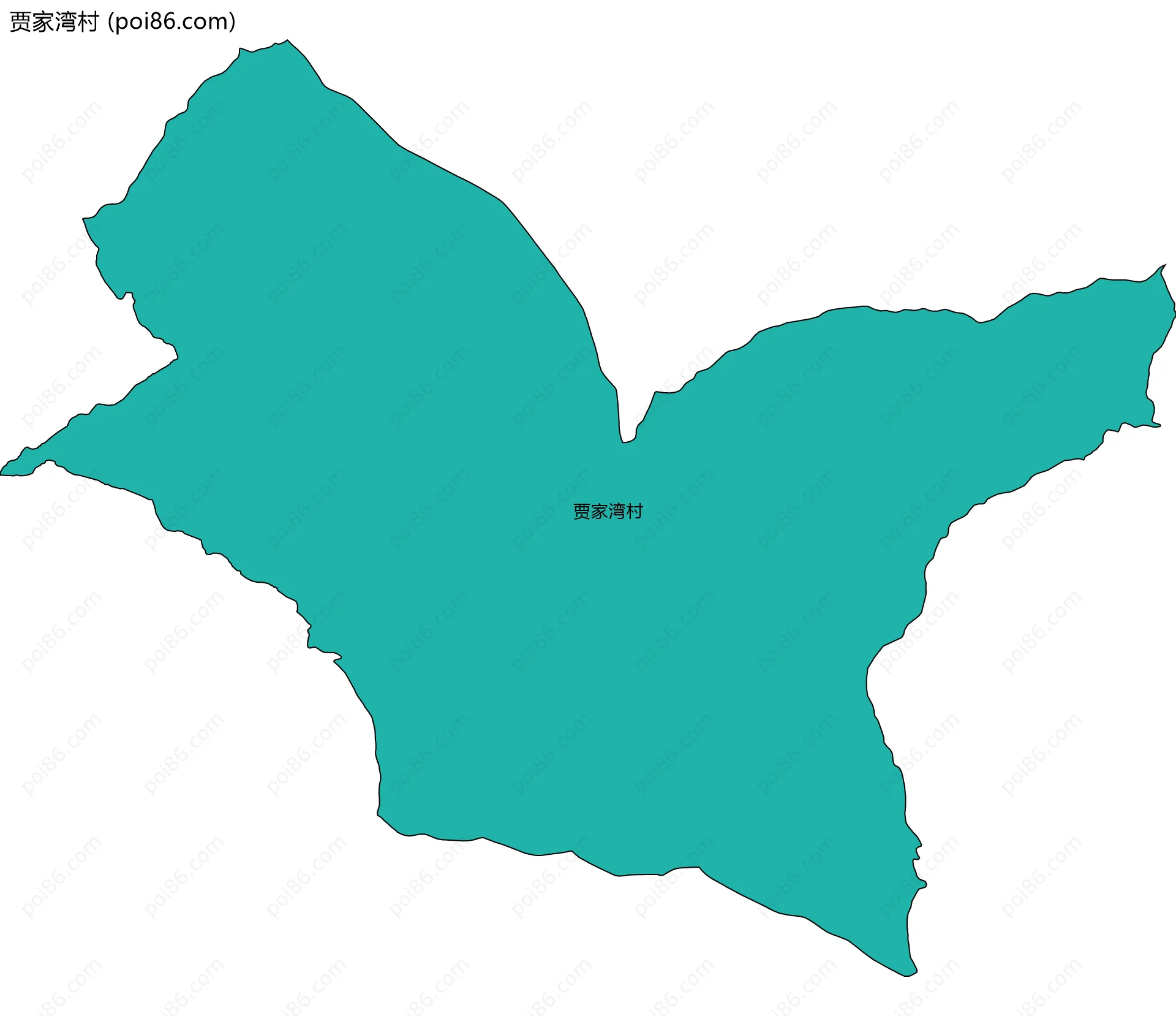 贾家湾村边界地图