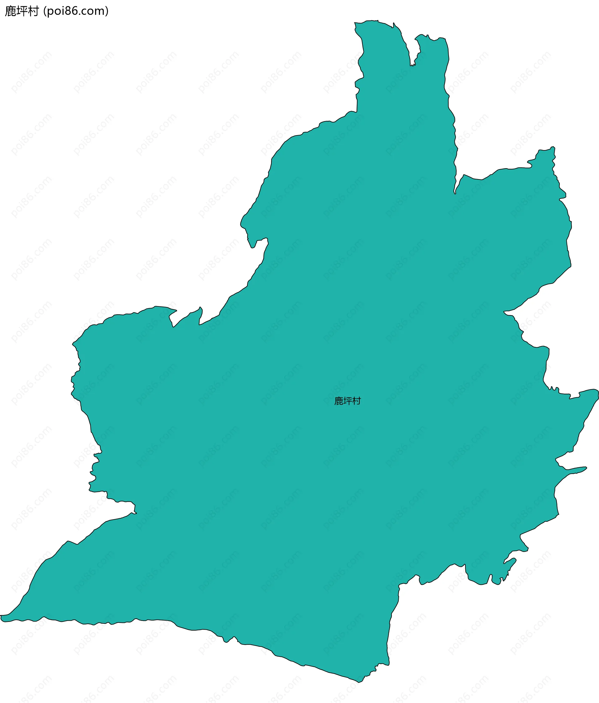 鹿坪村边界地图