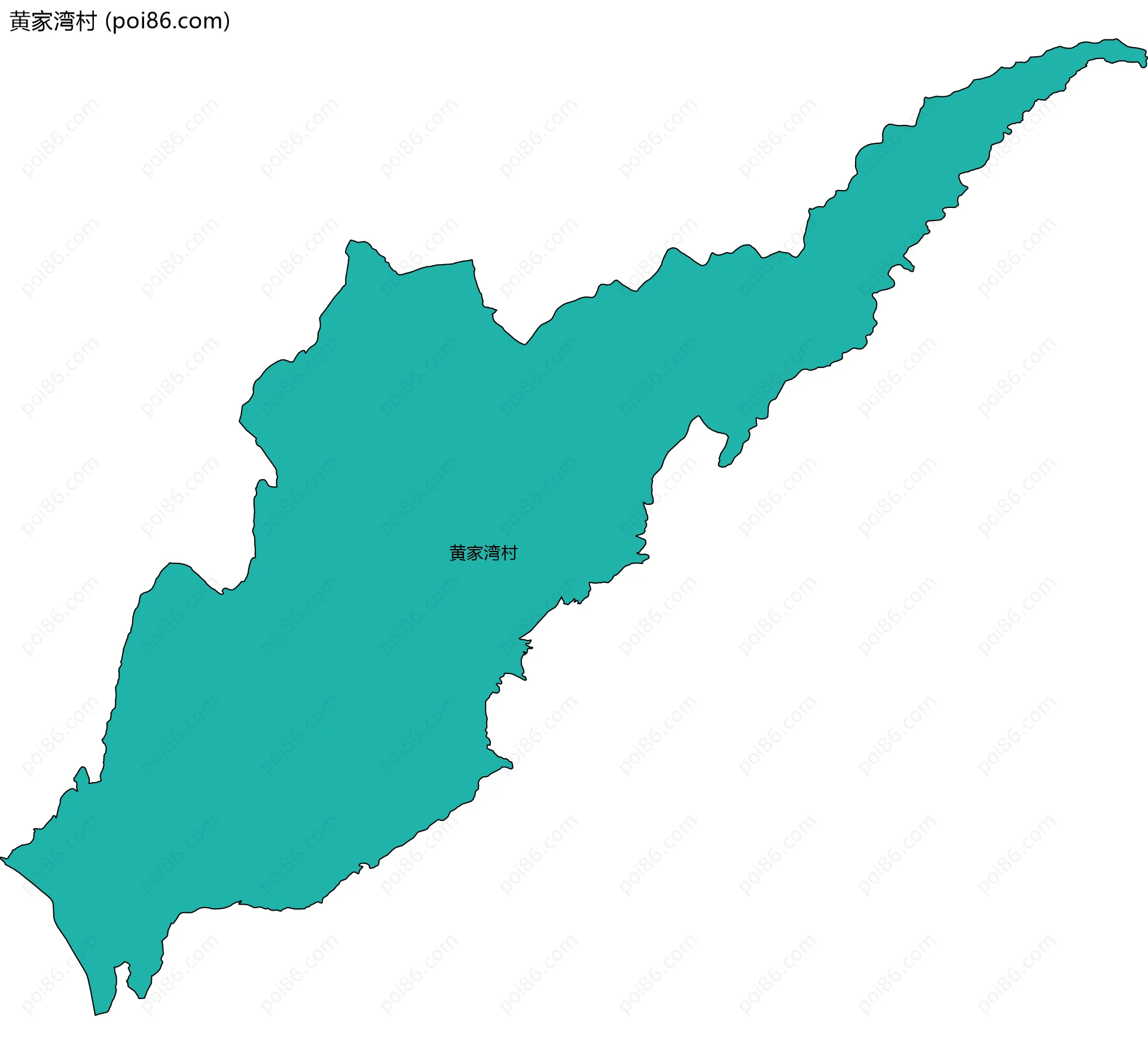 黄家湾村边界地图