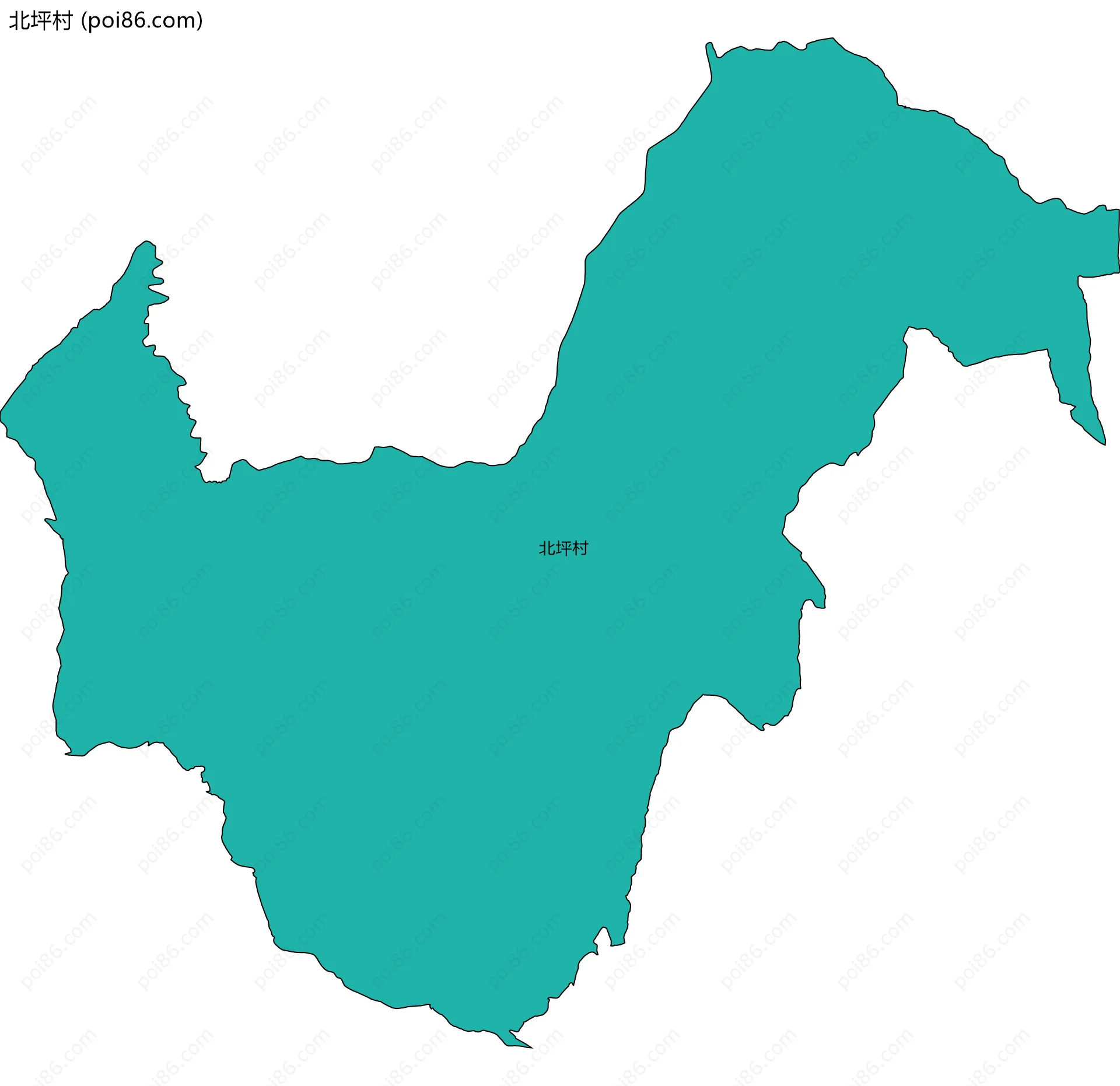 北坪村边界地图