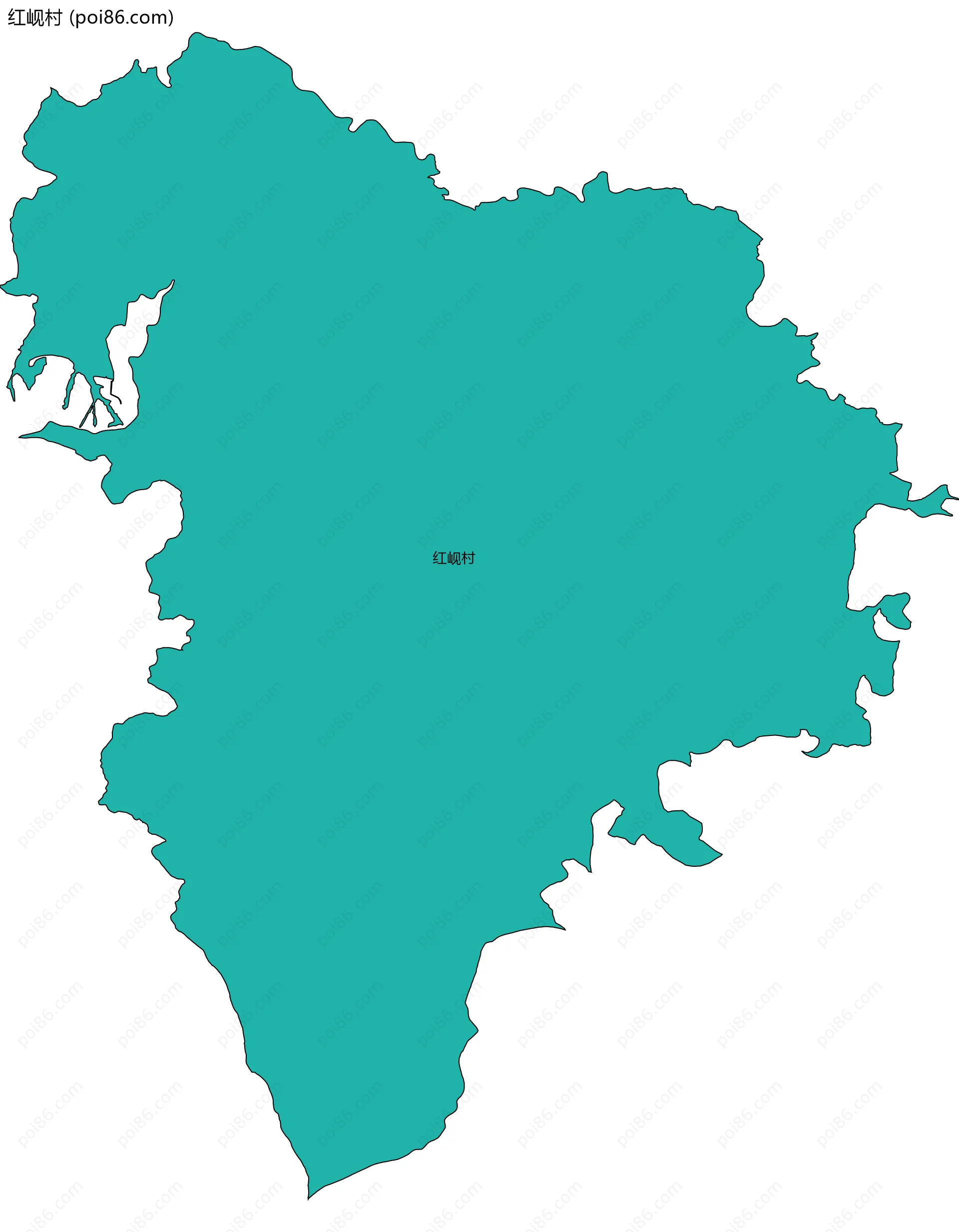 红岘村边界地图