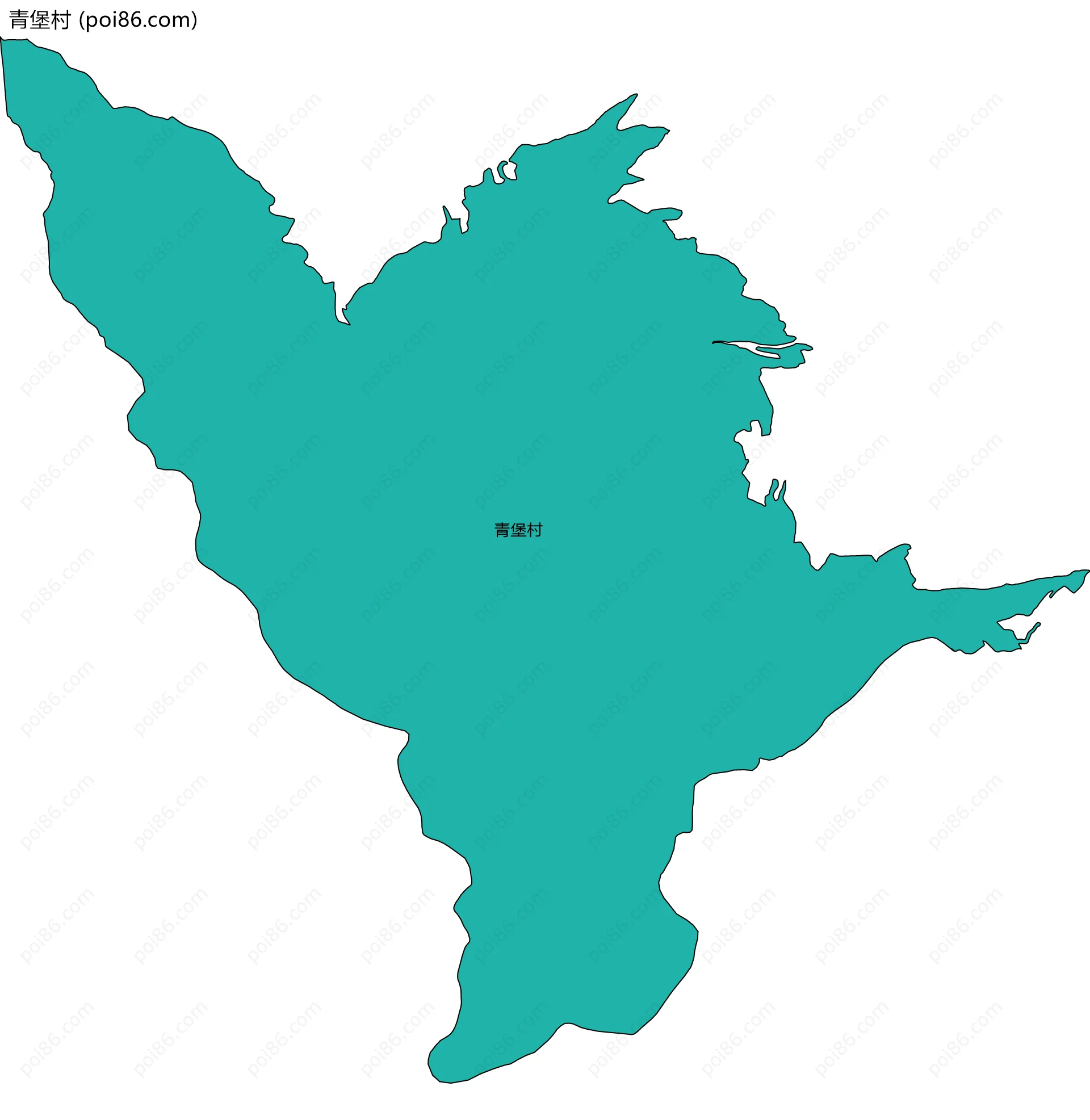 青堡村边界地图