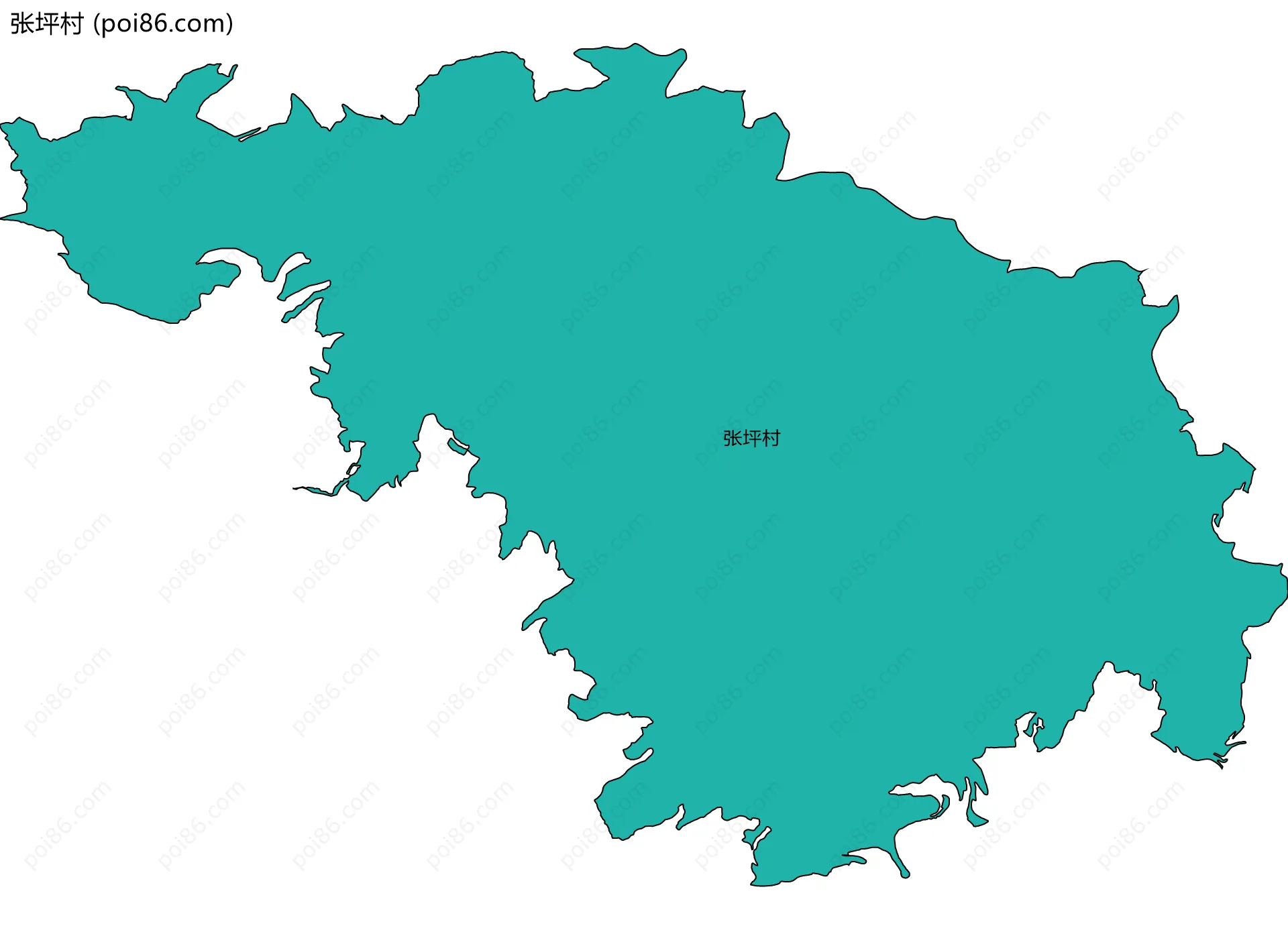 张坪村边界地图