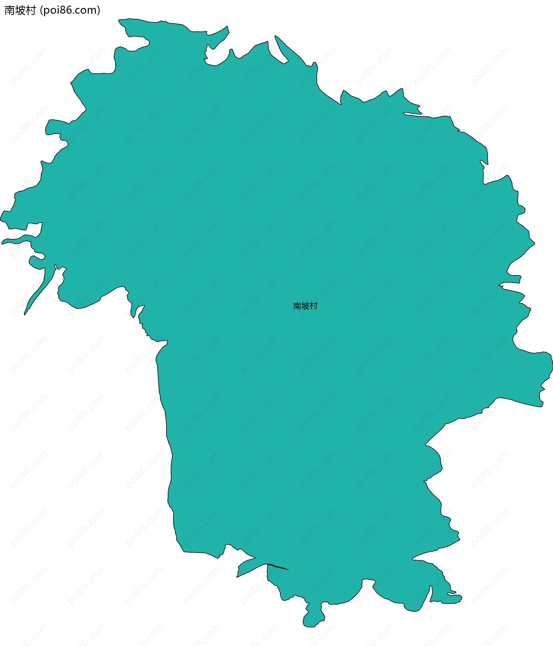 南坡村边界地图
