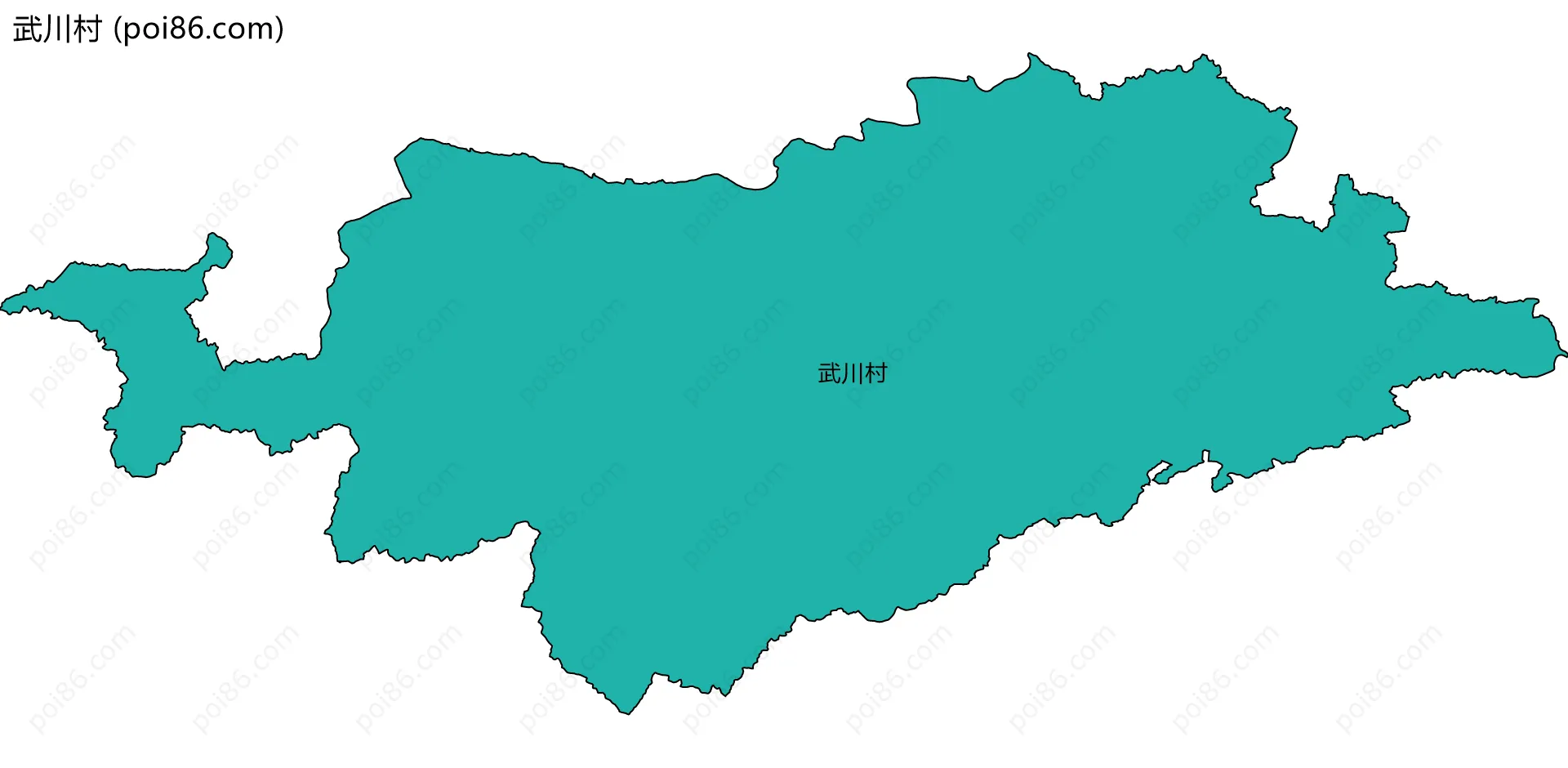 武川村边界地图