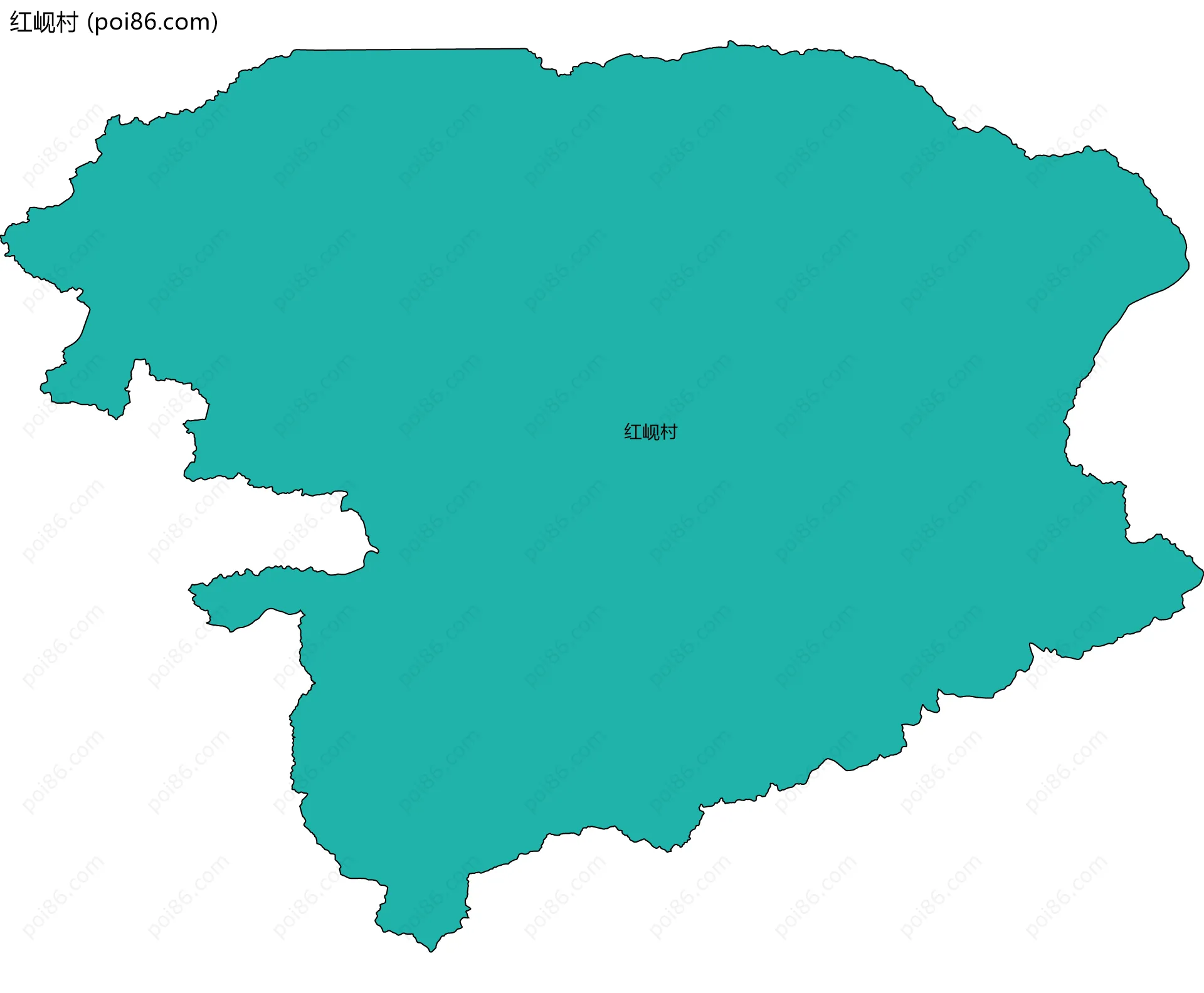 红岘村边界地图