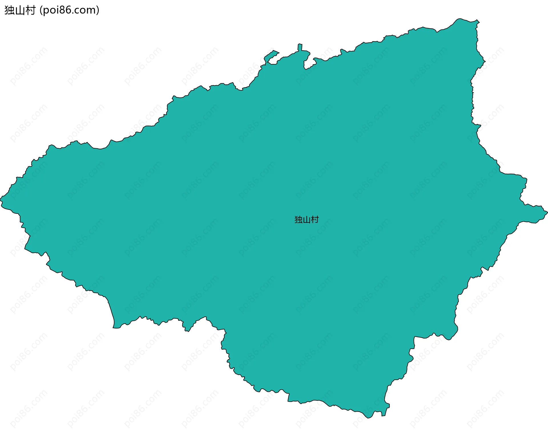 独山村边界地图