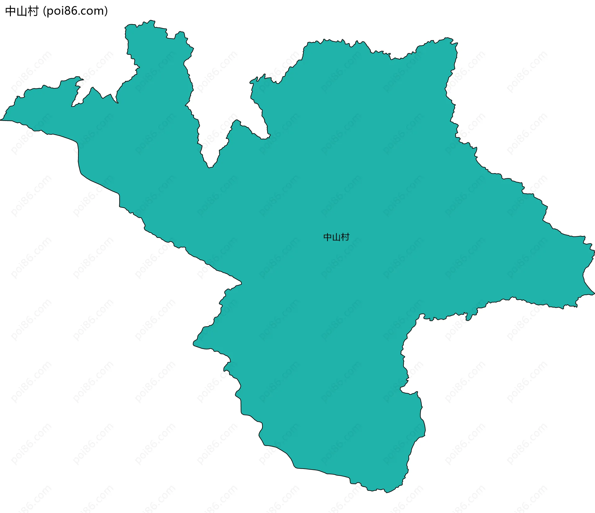 中山村边界地图