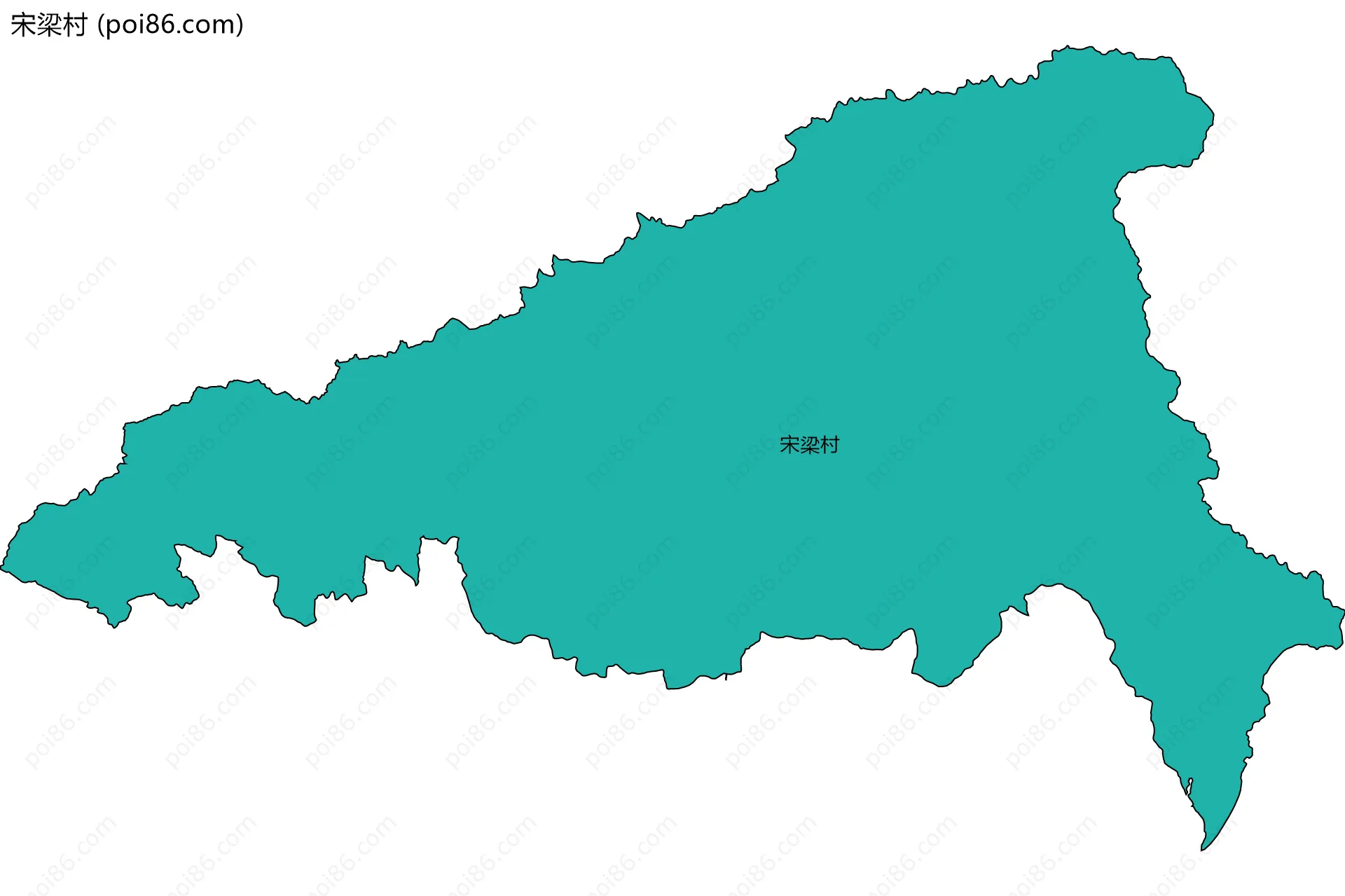 宋梁村边界地图
